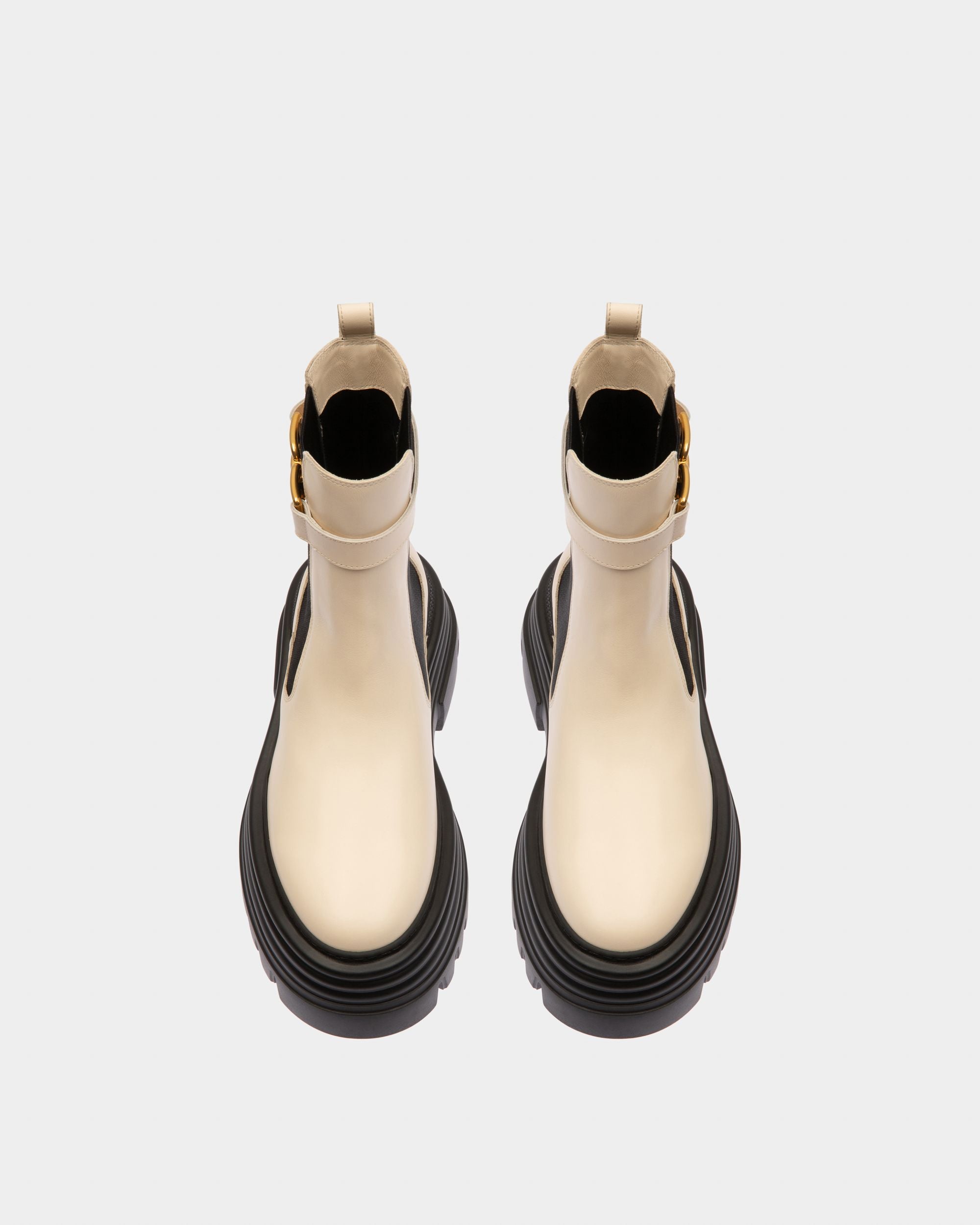 Greby Bottines En Cuir Ivoire - Femme - Bally - 02