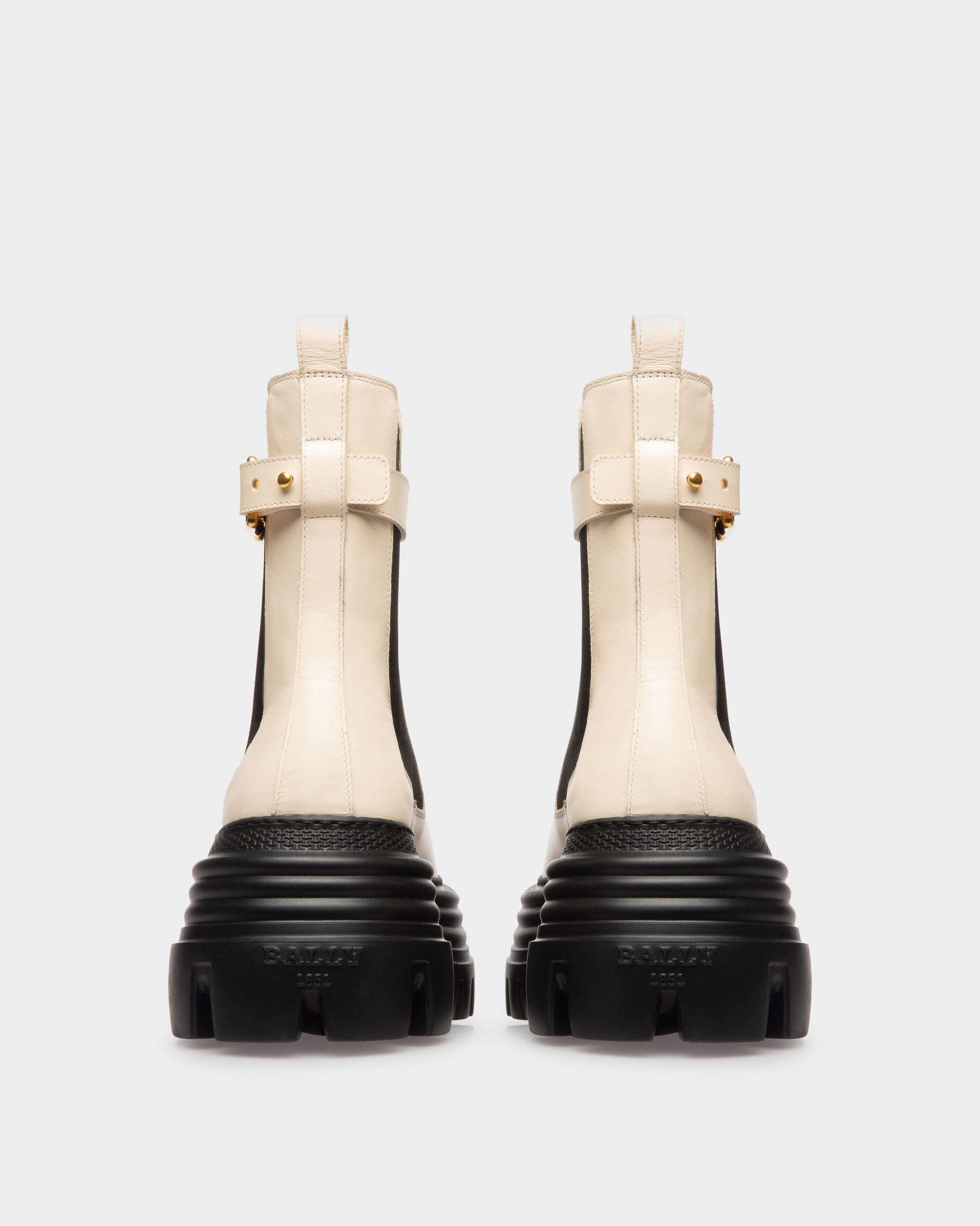 Greby Bottines En Cuir Ivoire - Femme - Bally - 03