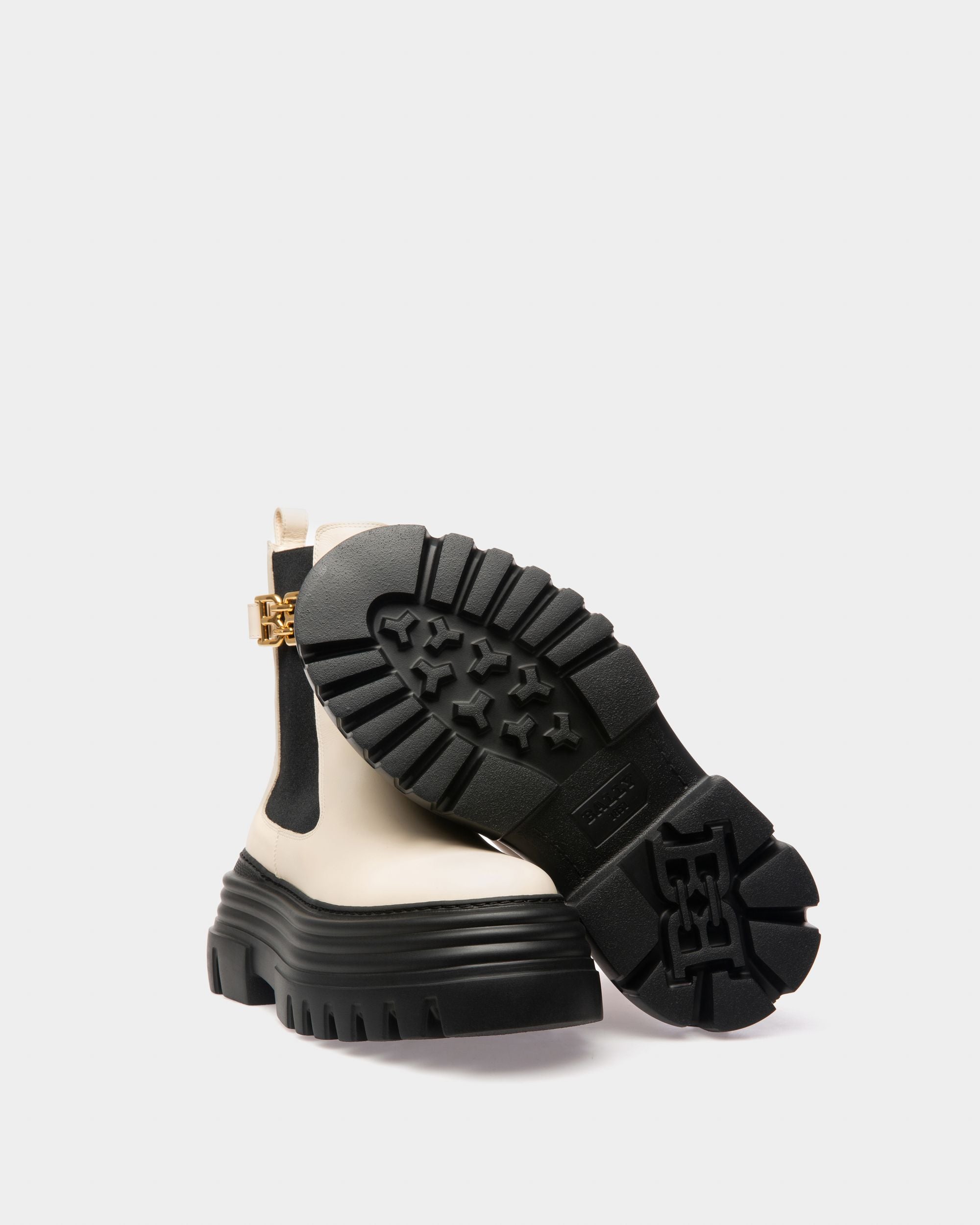 Greby Bottines En Cuir Ivoire - Femme - Bally - 04