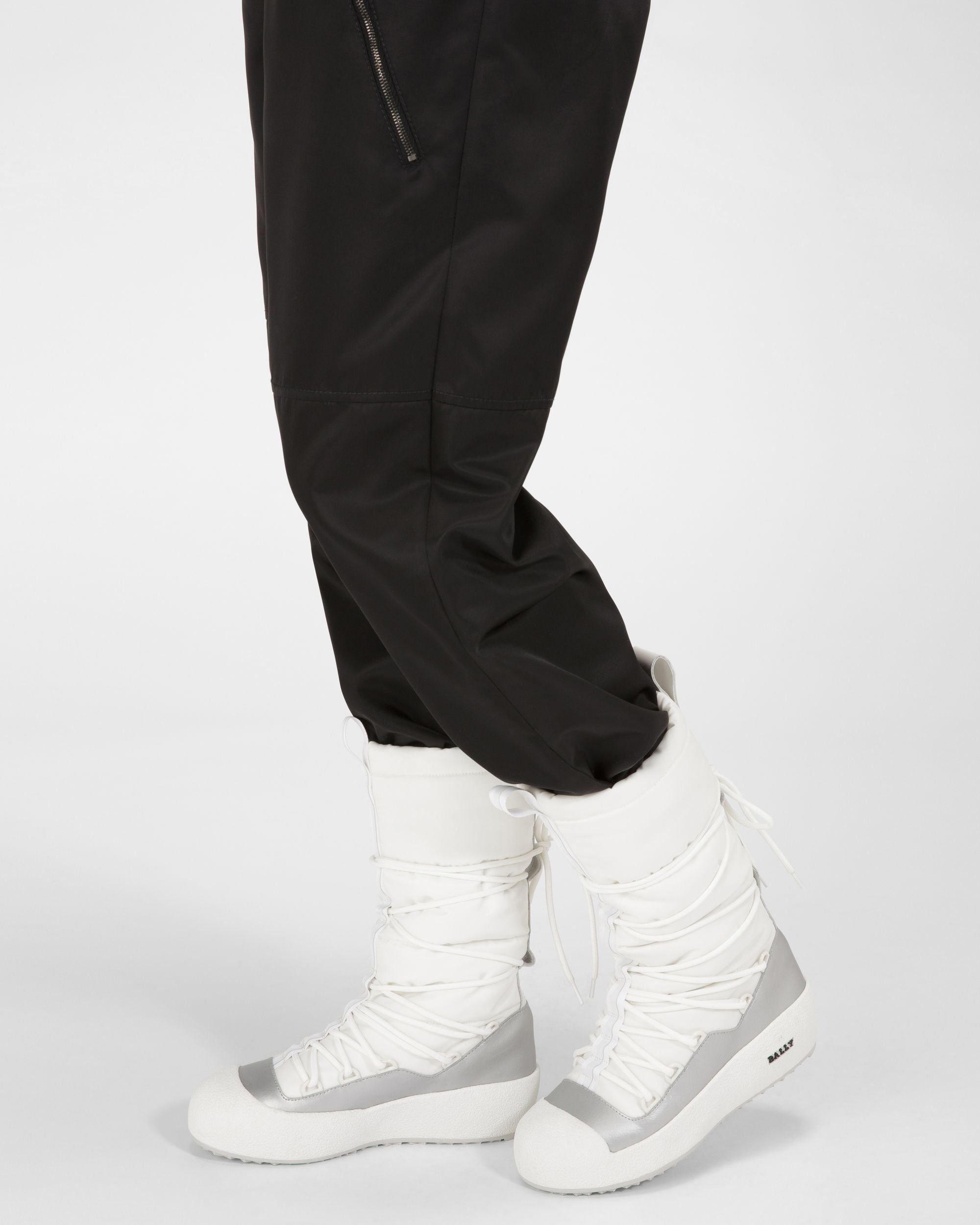 Cathye Bottes En Nylon Et Cuir Recyclés En Blanc Et Argent - Femme - Bally - 03