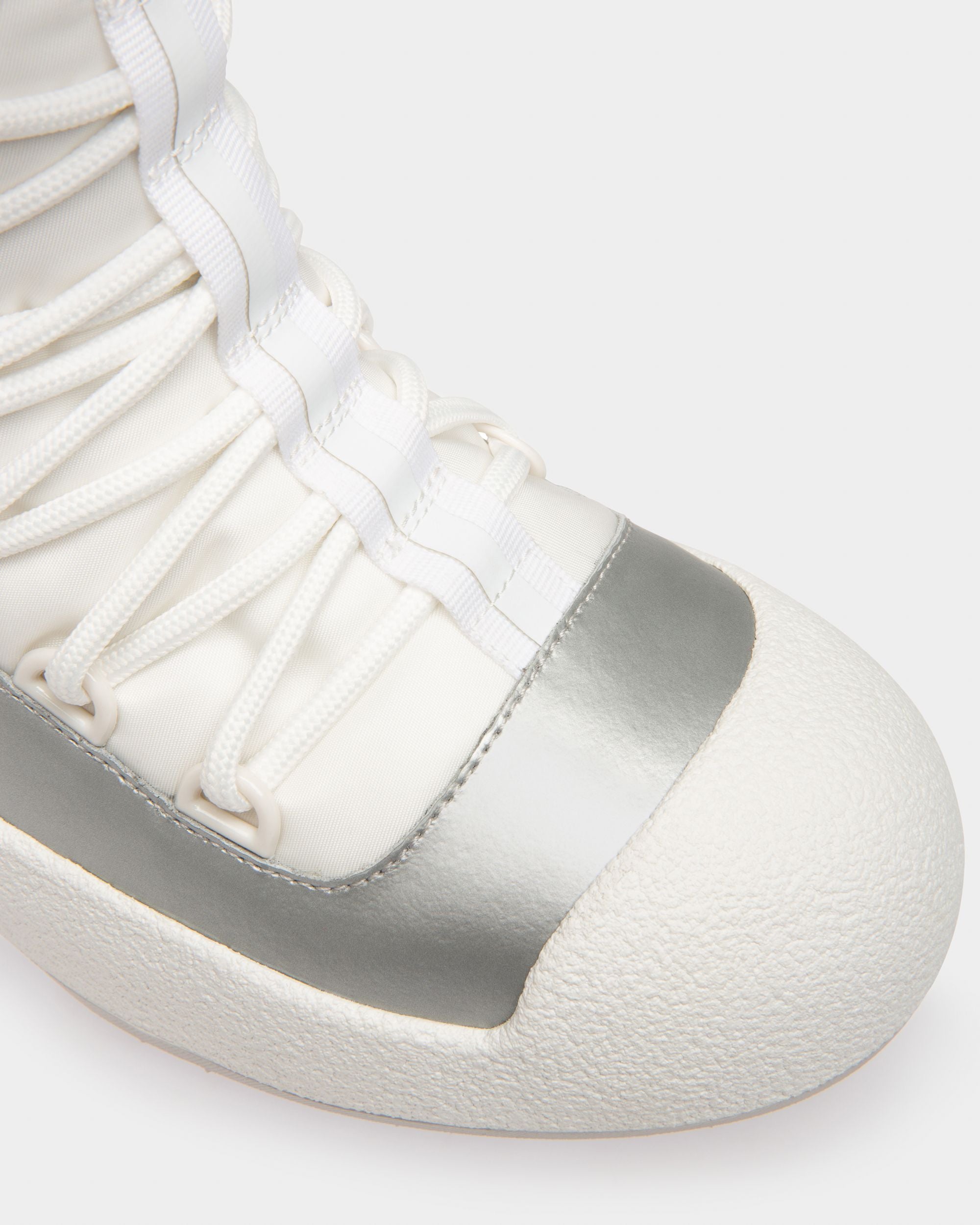 Cathye Bottes En Nylon Et Cuir Recyclés En Blanc Et Argent - Femme - Bally - 06
