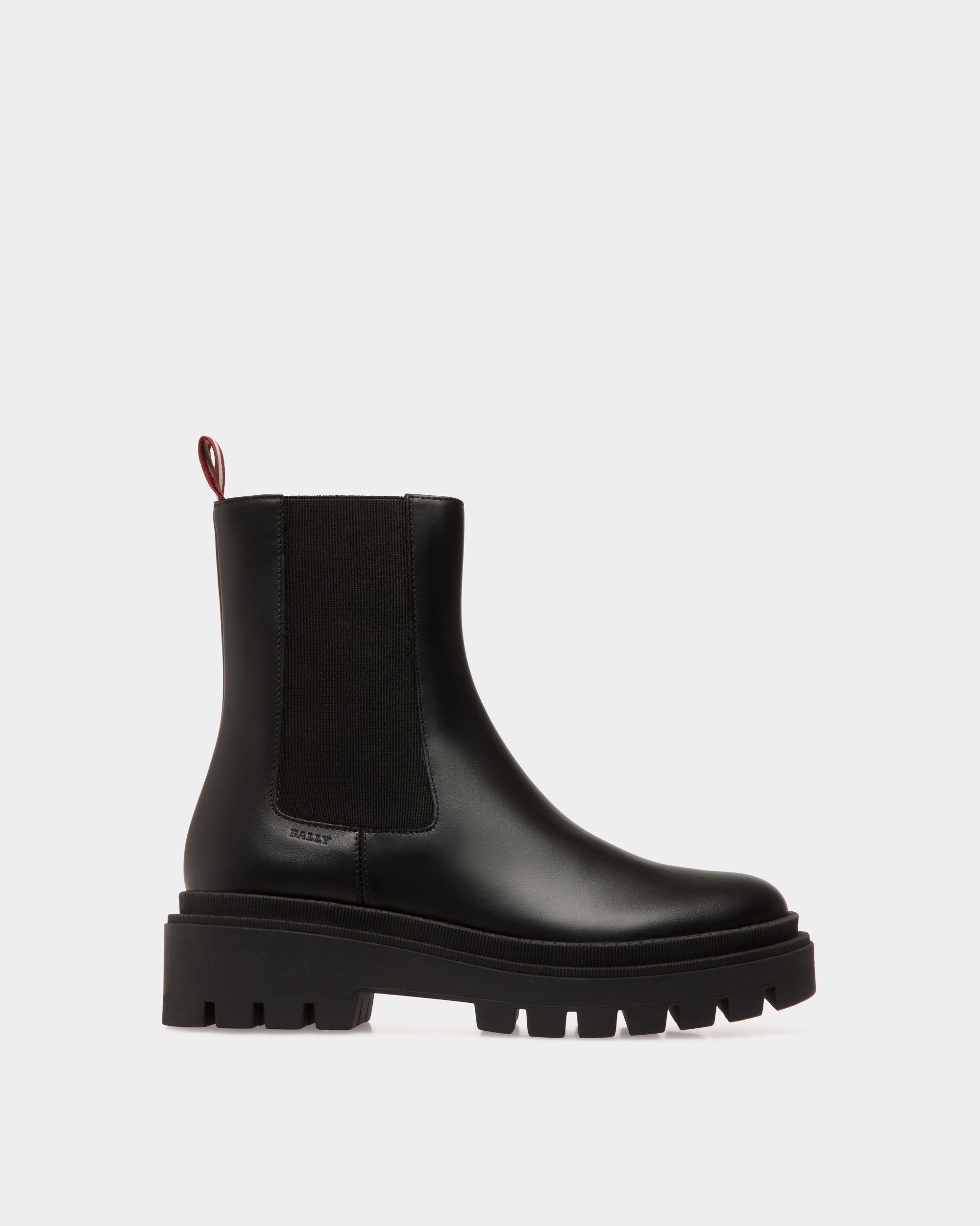 Booties In Black Leather - Femme - Bally - 01