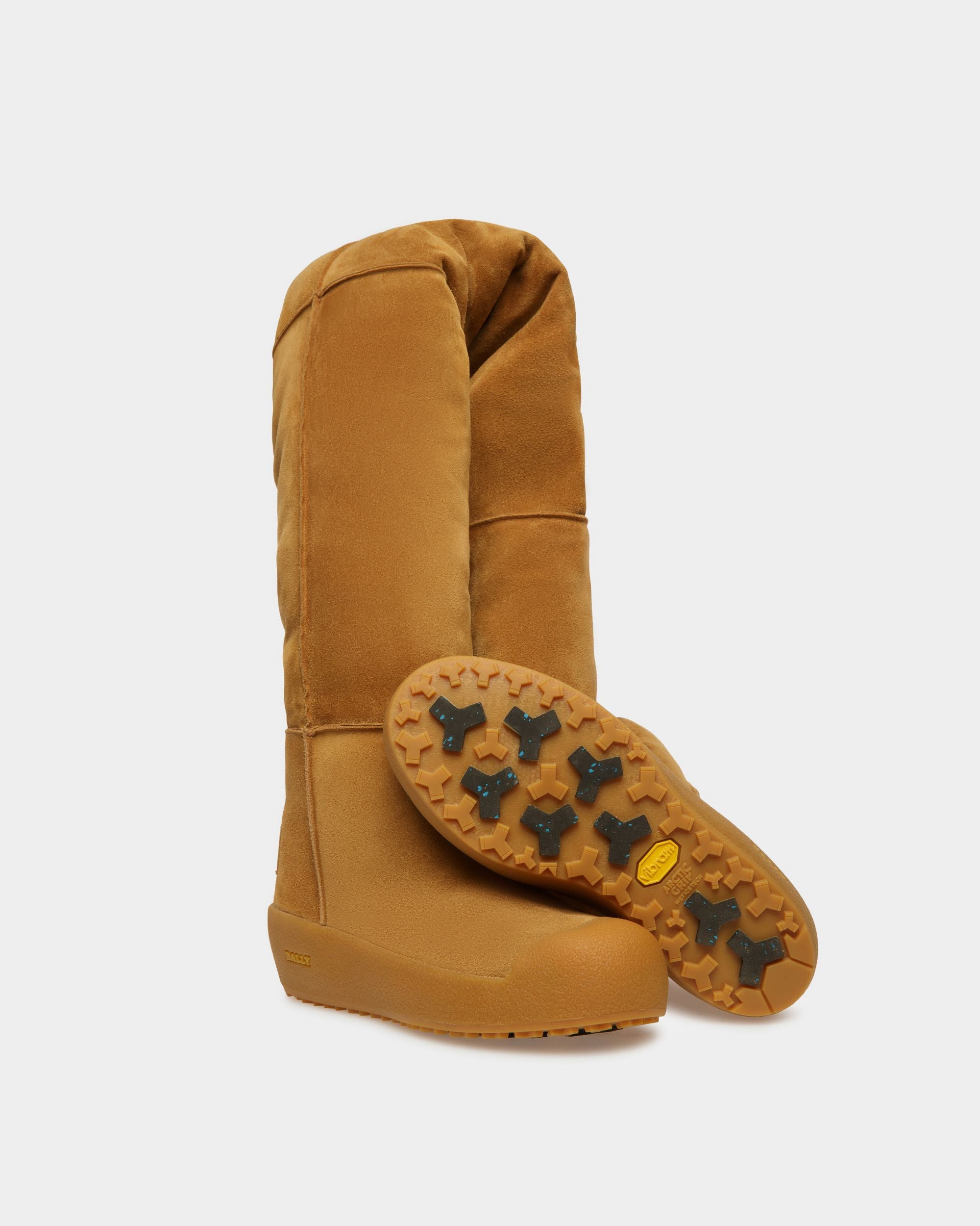 Cortina Bottes Montantes En Cuir Camel - Femme - Bally - 05