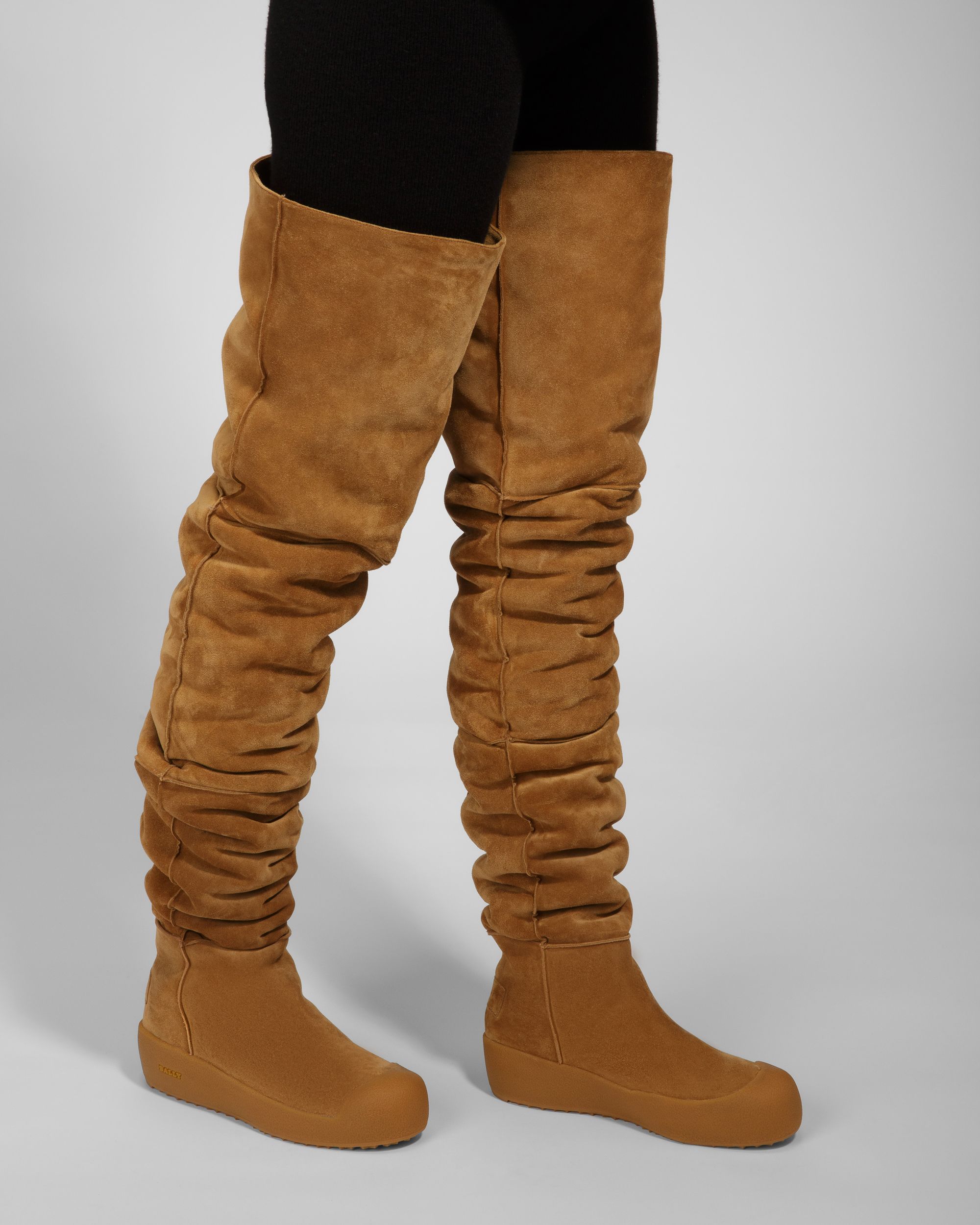 Cortina Bottes Montantes En Cuir Camel - Femme - Bally - 09