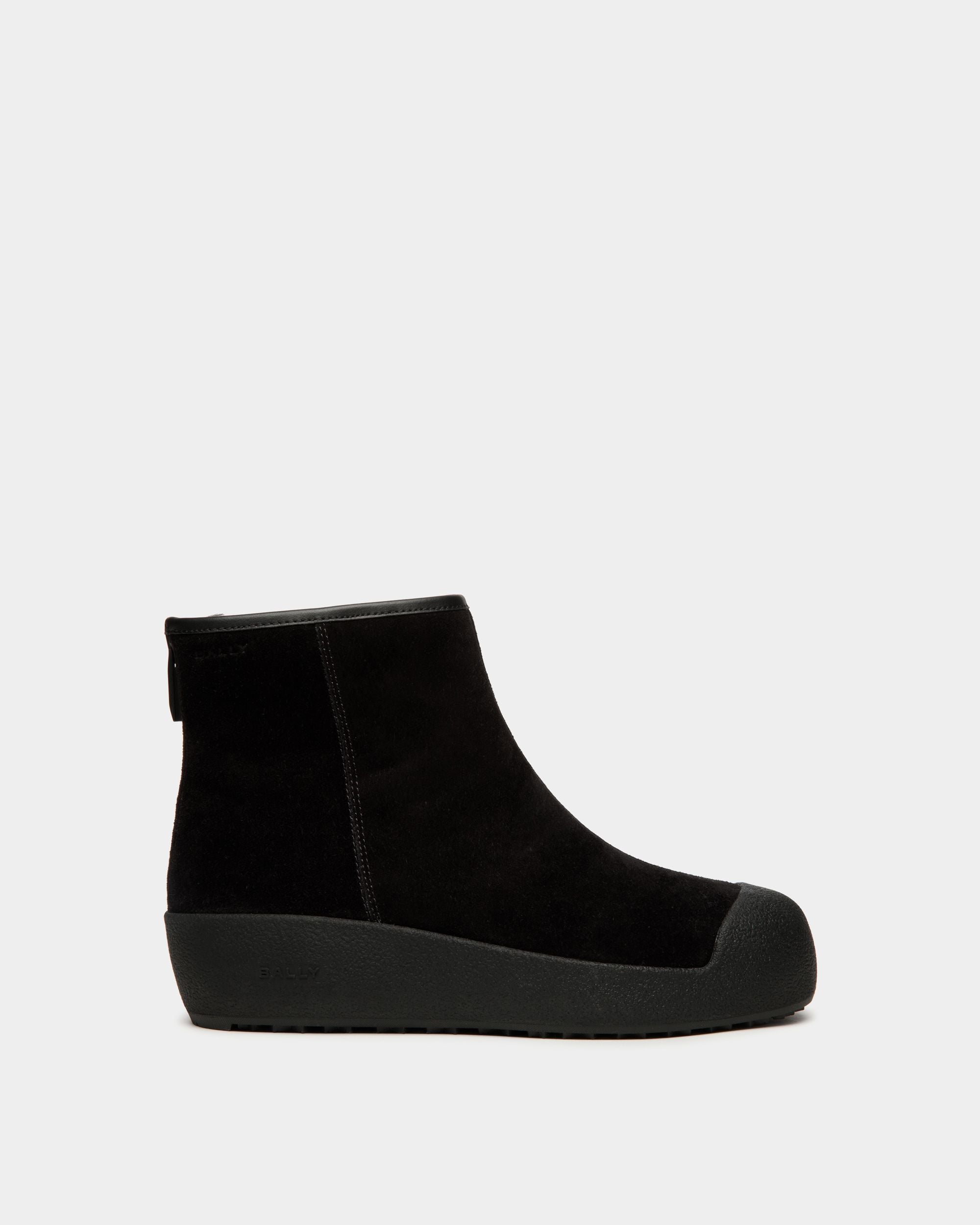 Bottine Bally Curling En Daim Noir - Femme - Bally - 01