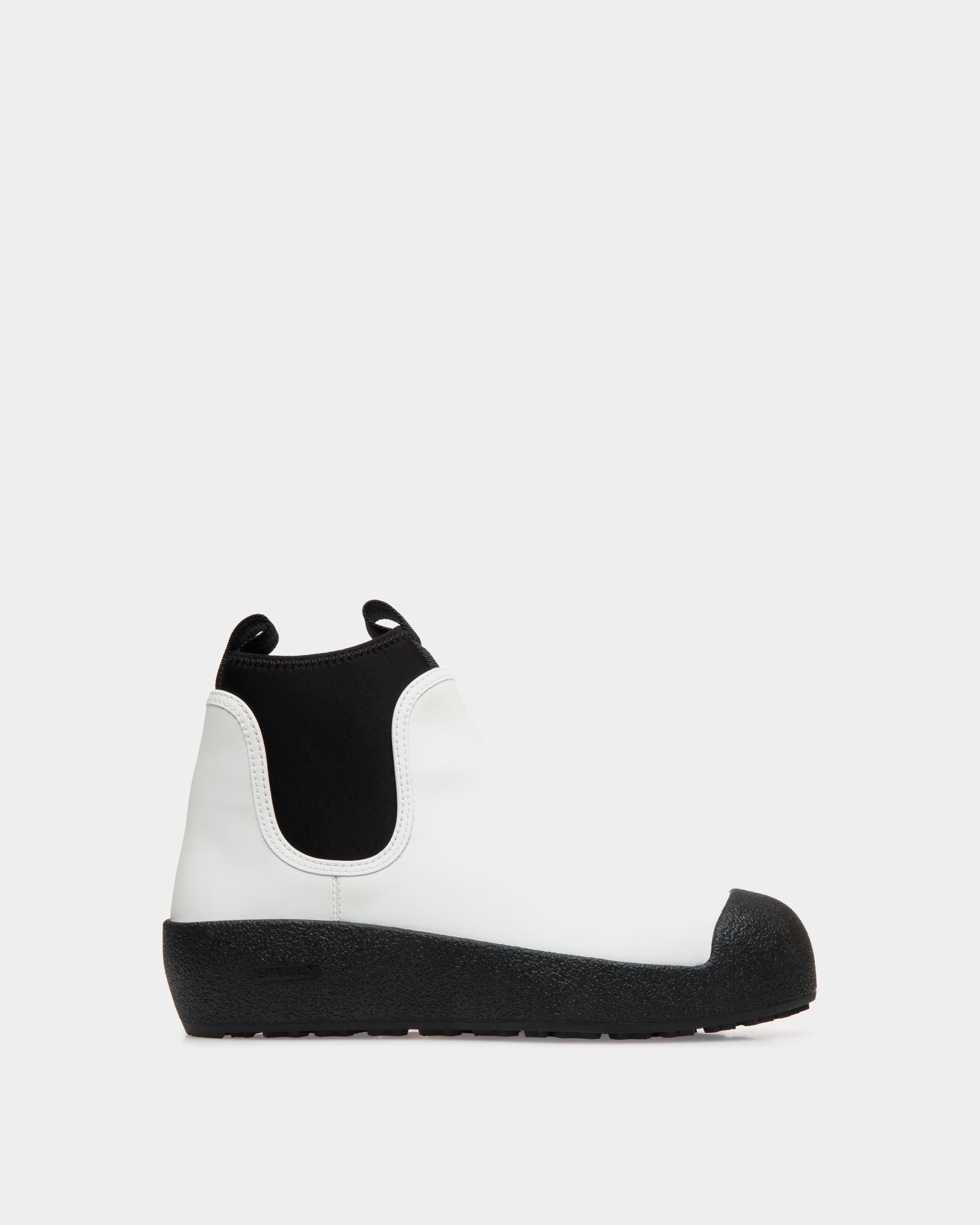 Bally Curling Booties In White Leather - Femme - Bally - 01