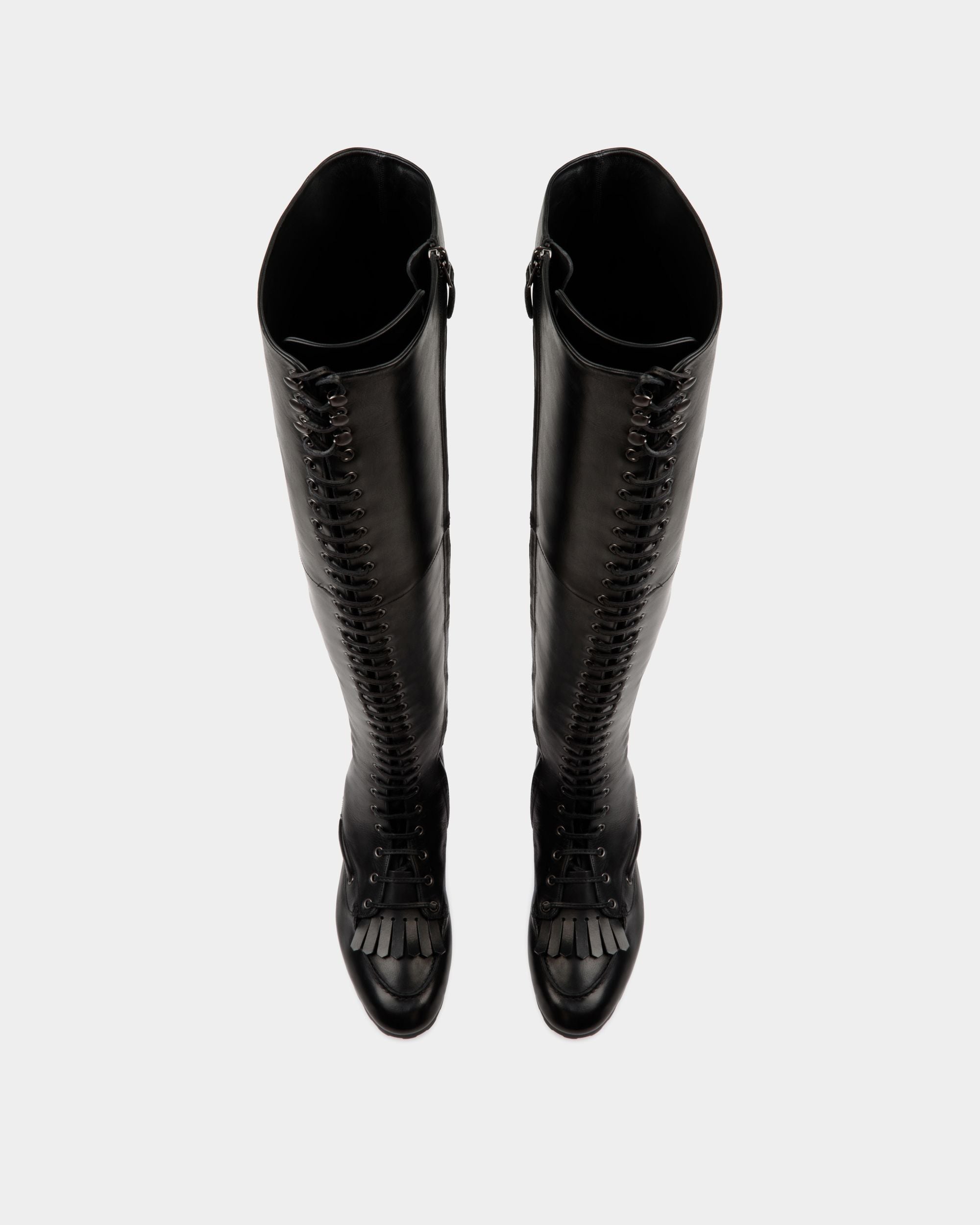 Plume Boot In Black Leather - Femme - Bally - 05