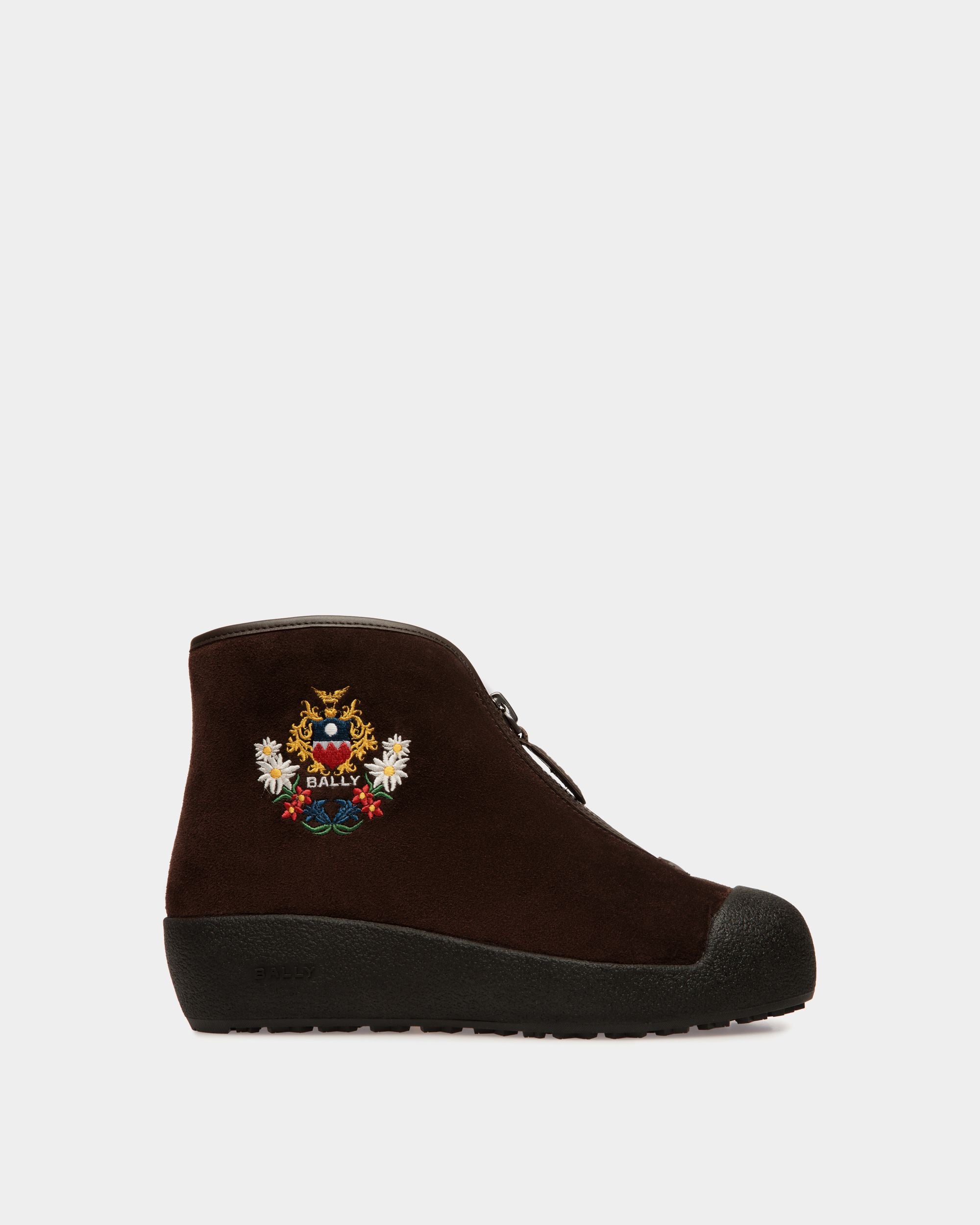 Bottine De La Capsule D’hiver En Daim Marron - Femme - Bally - 01
