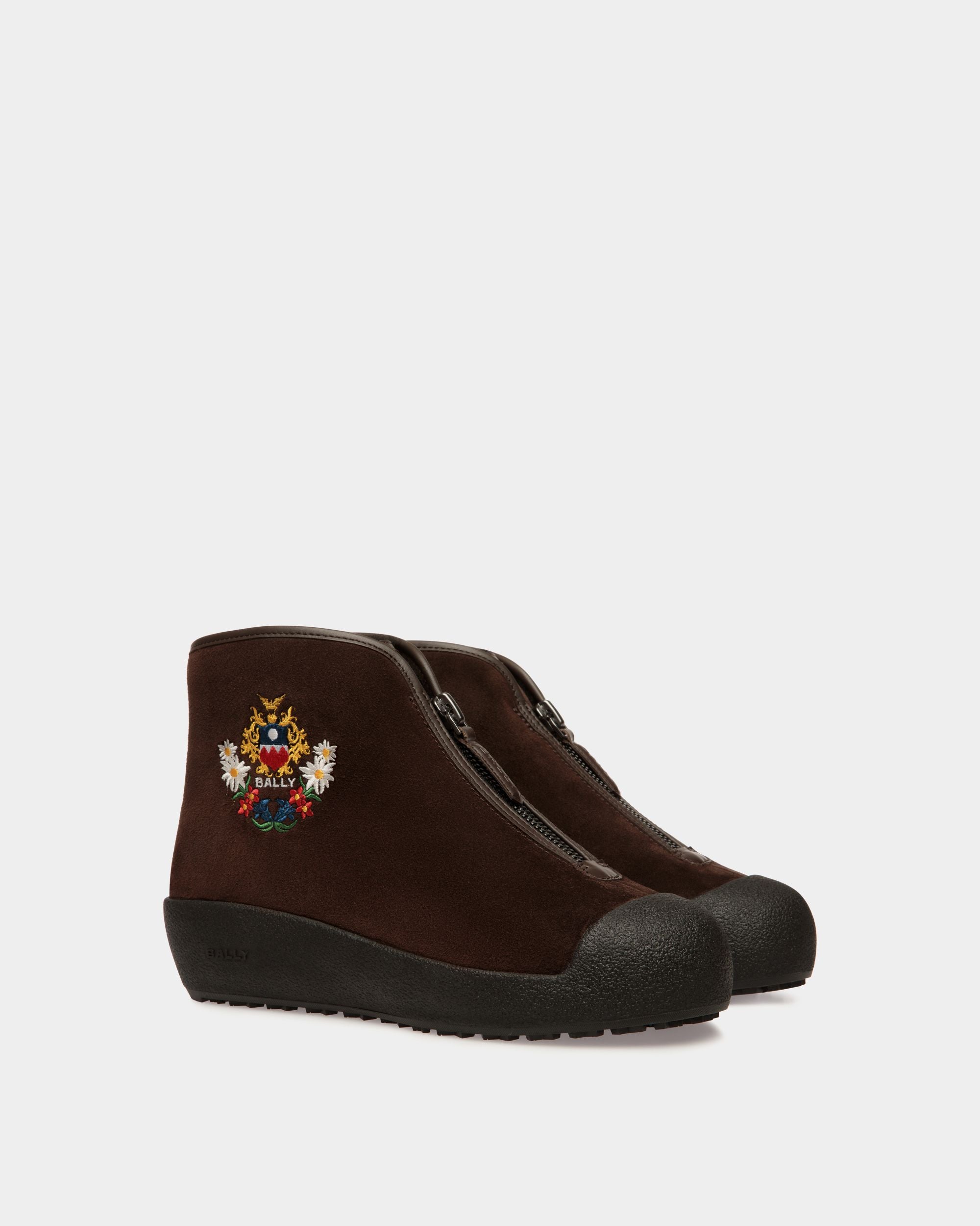 Bottine De La Capsule D’hiver En Daim Marron - Femme - Bally - 03