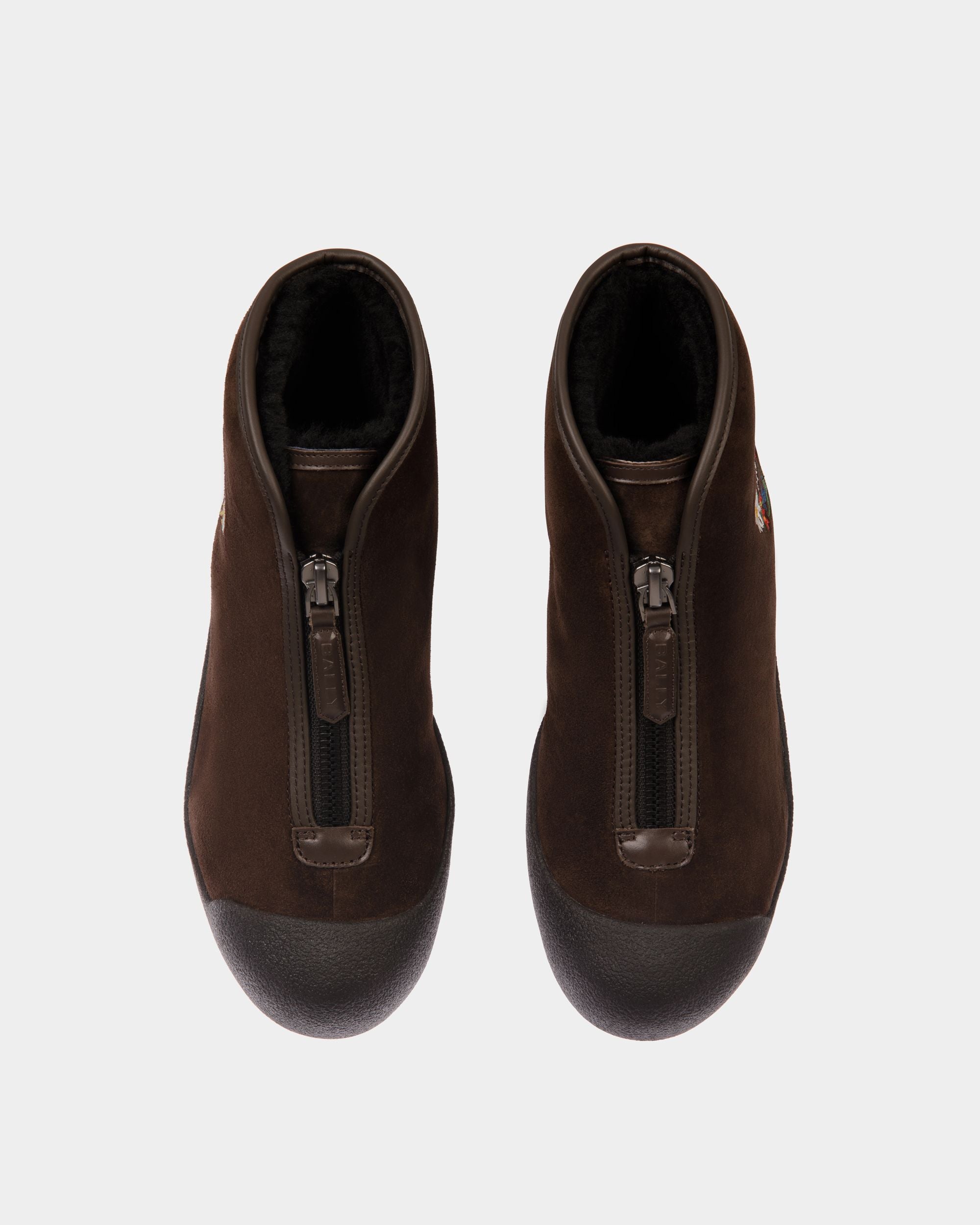 Bottine De La Capsule D’hiver En Daim Marron - Femme - Bally - 05