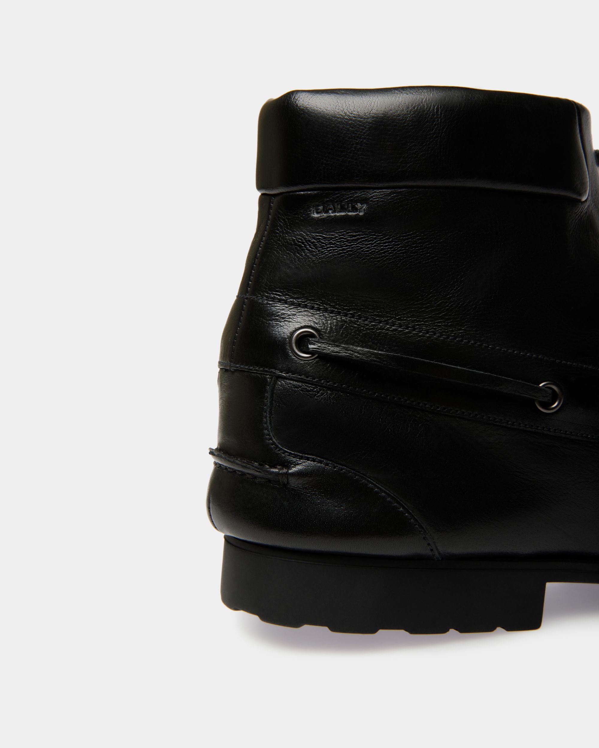 Bottine Plume En Cuir Noir - Femme - Bally - 05