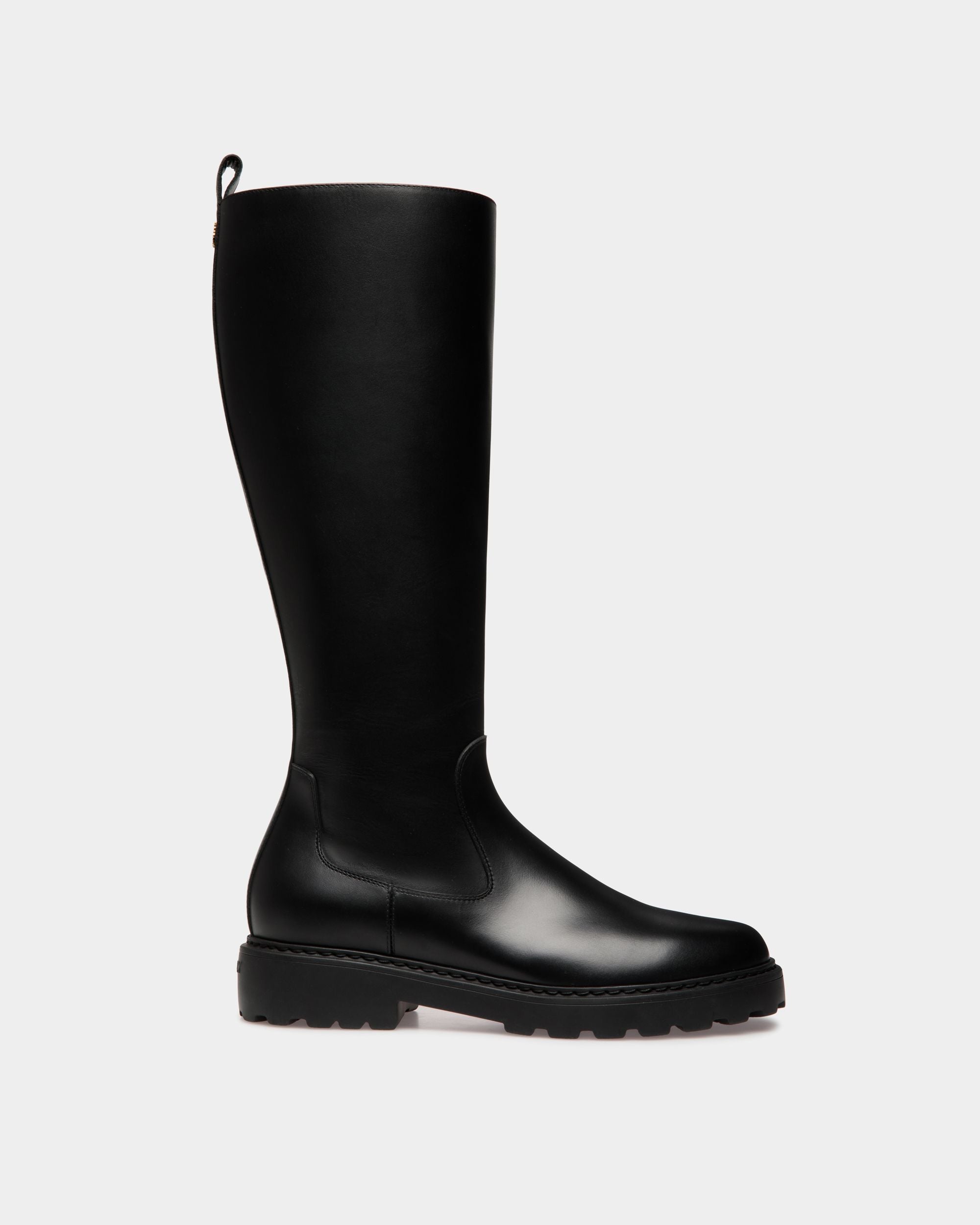 Botte Gusto En Cuir Noir - Femme - Bally - 01