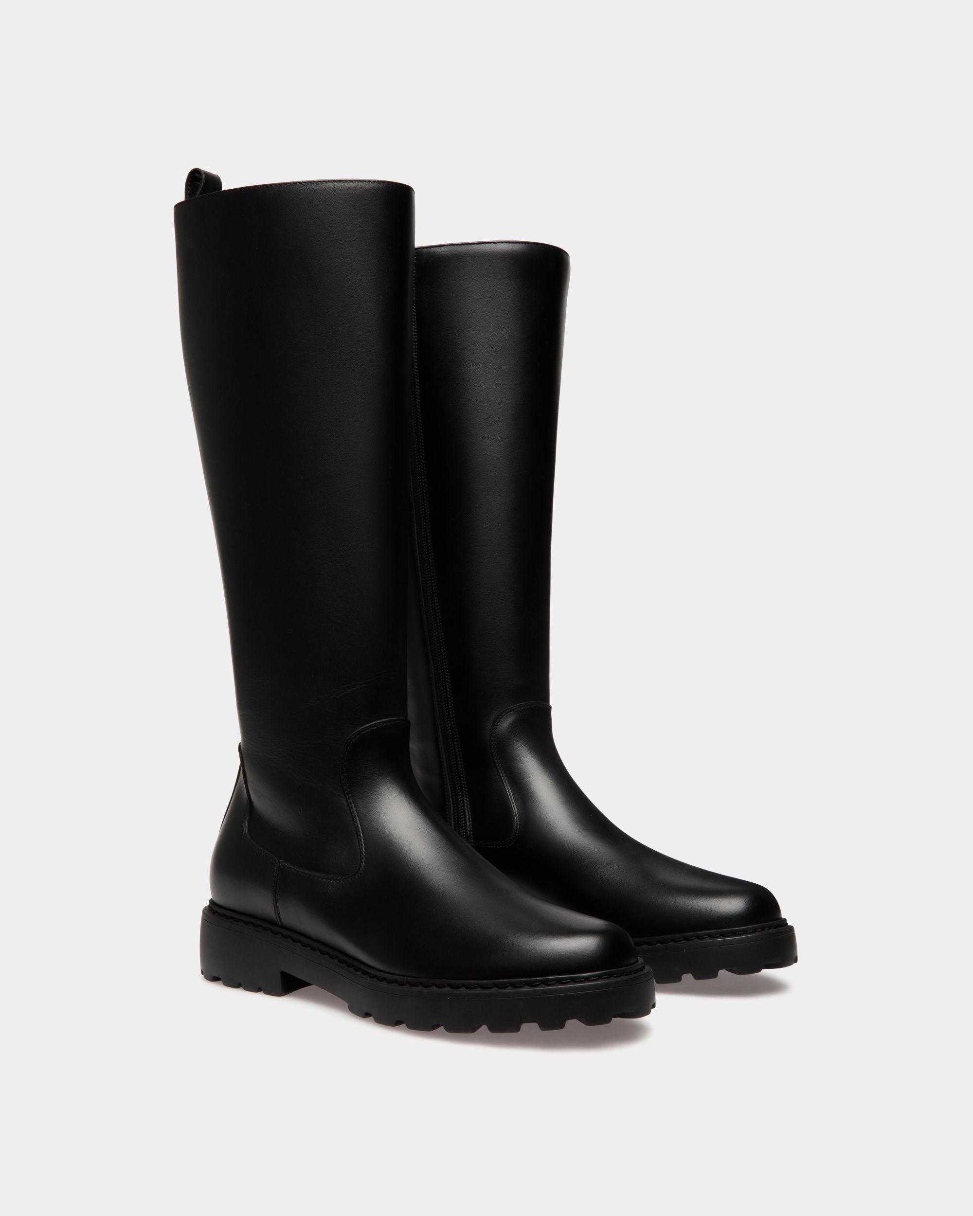Botte Gusto En Cuir Noir - Femme - Bally - 02