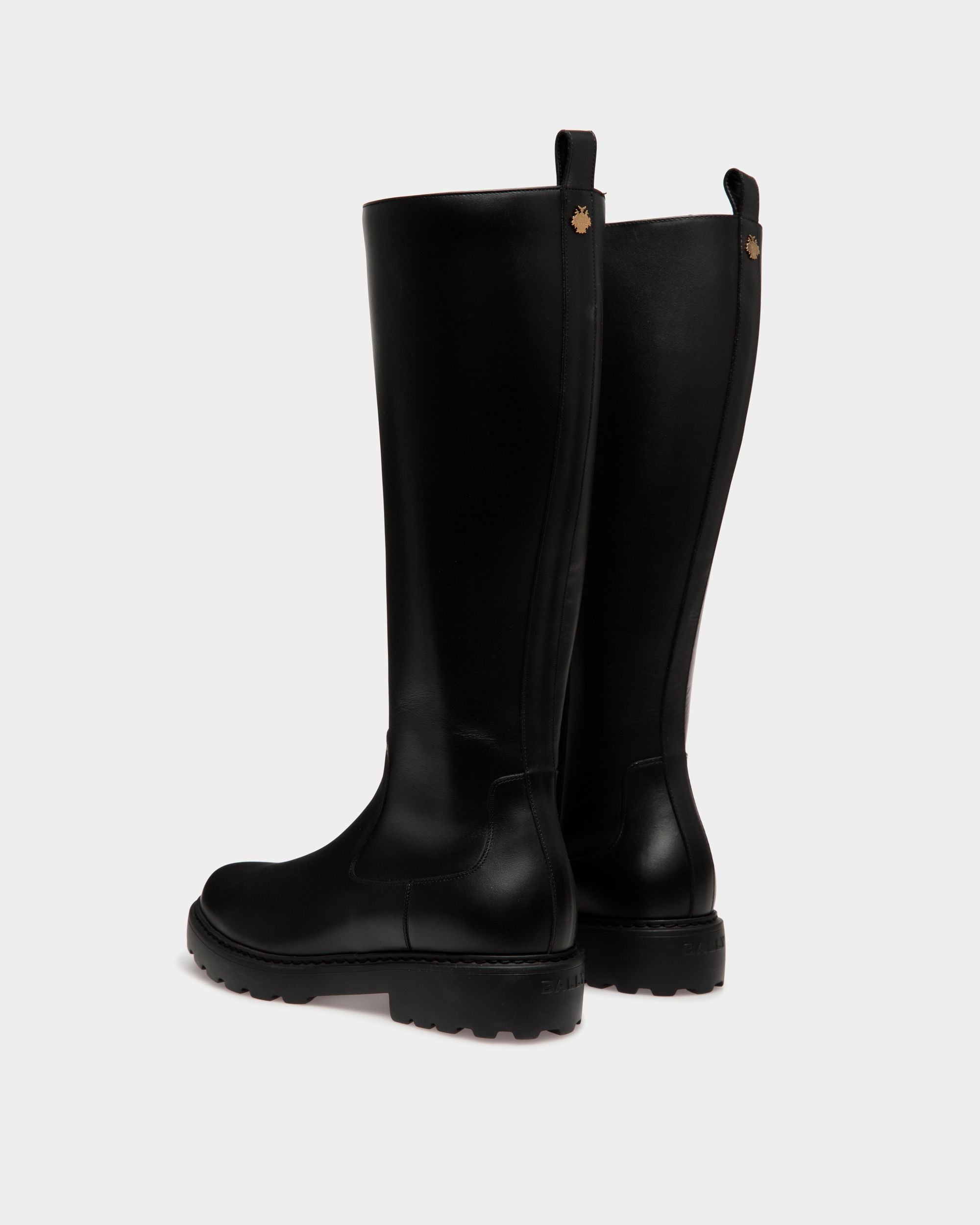 Botte Gusto En Cuir Noir - Femme - Bally - 03