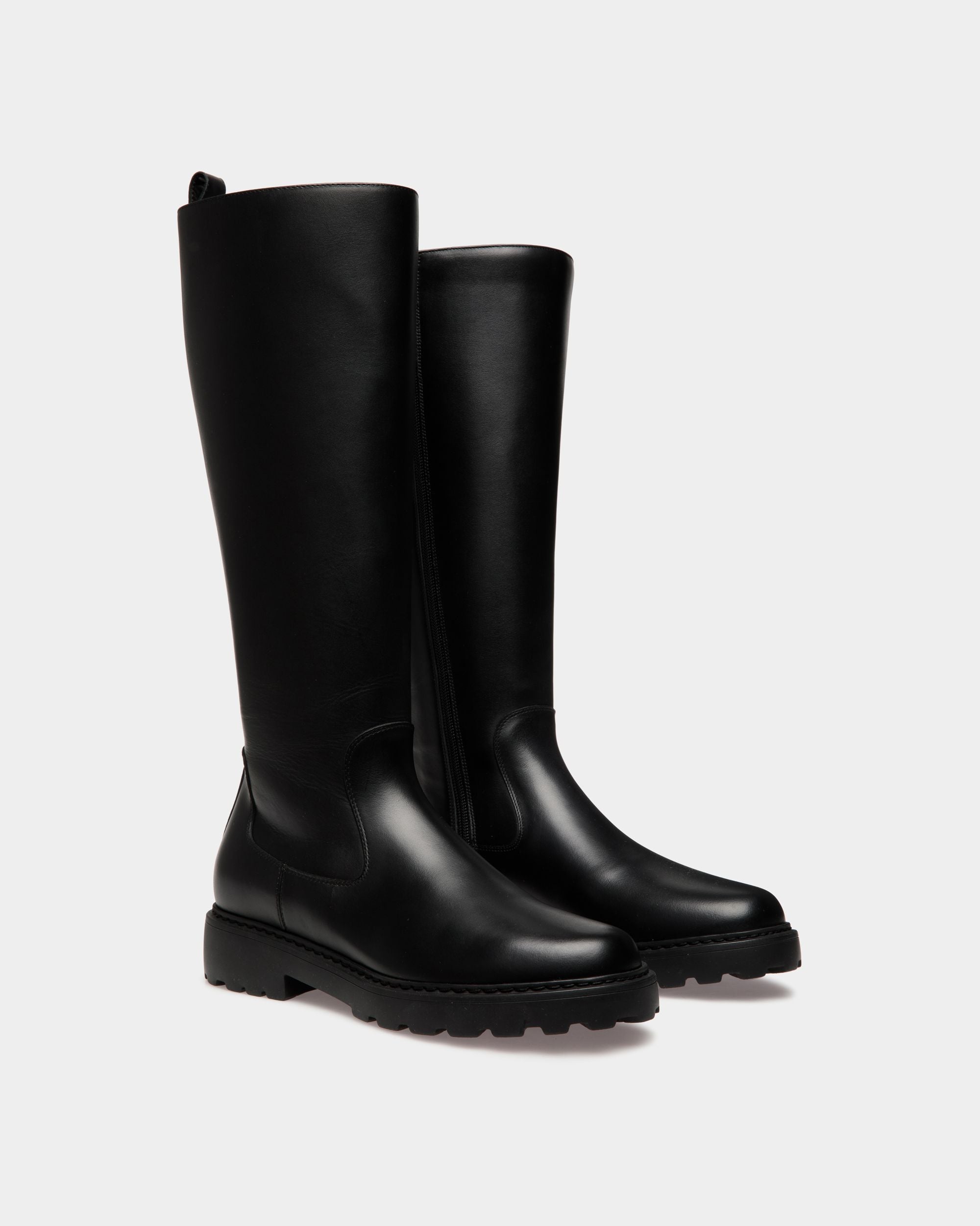 Gusto Long Boot In Black Bovine - Femme - Bally - 02