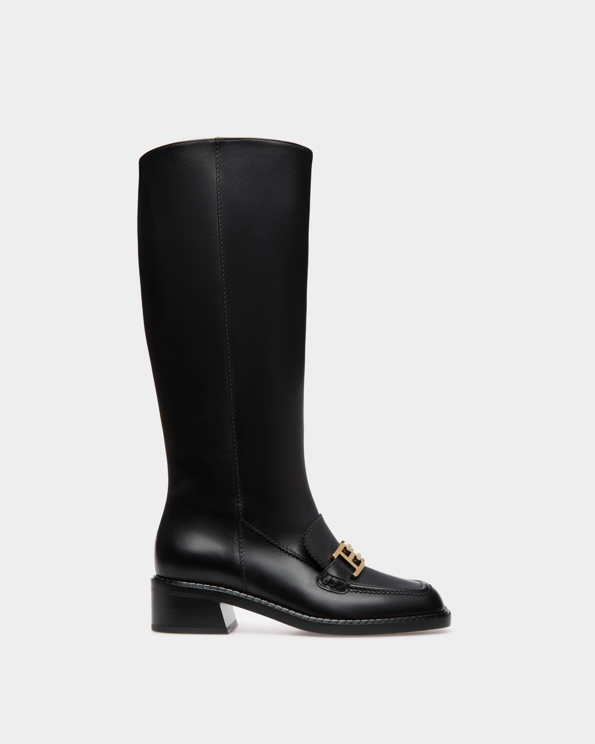 Ebele Bottes Longues En Cuir Noir - Femme - Bally - 01
