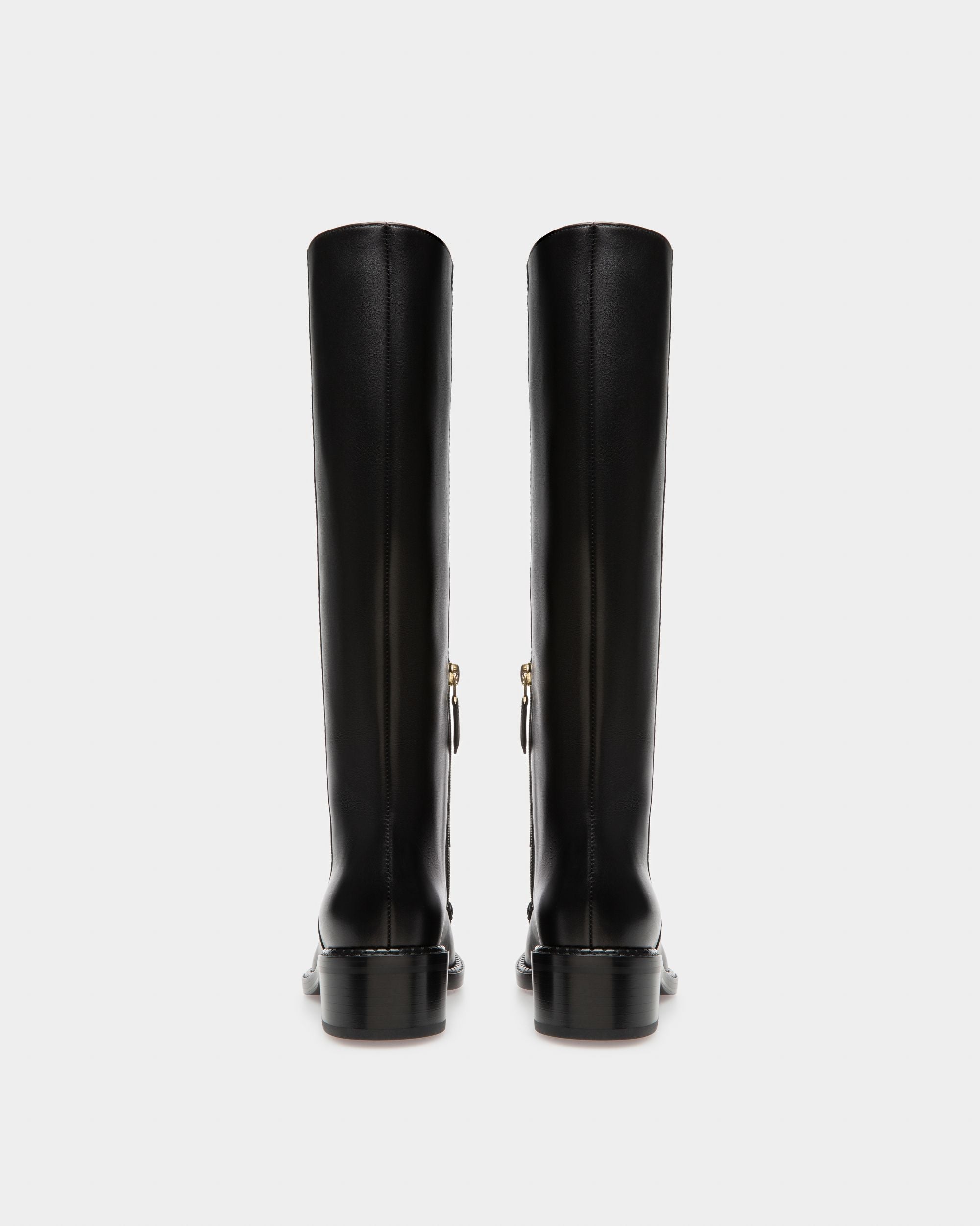 Ebele Bottes Longues En Cuir Noir - Femme - Bally - 04