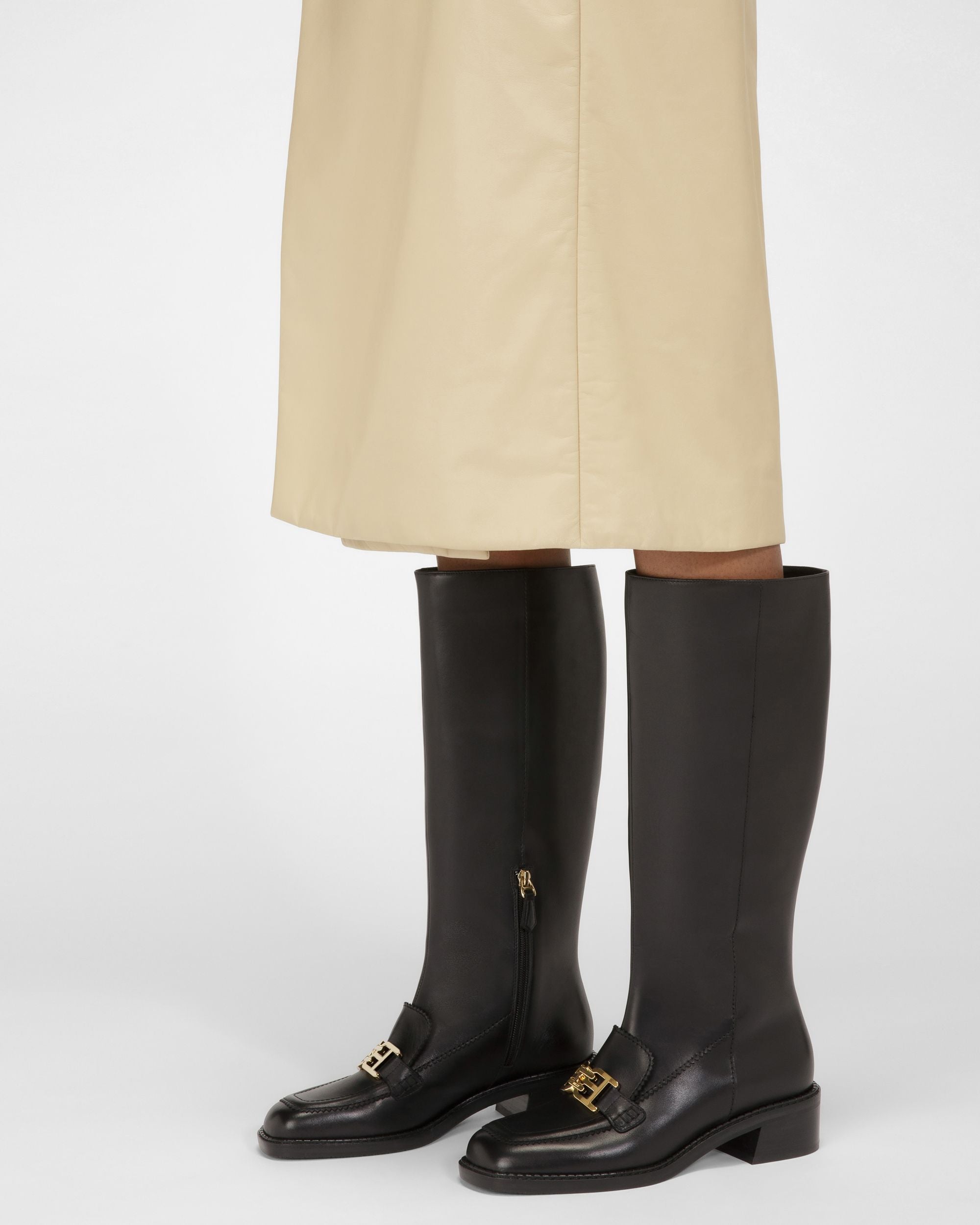 Ebele Bottes Longues En Cuir Noir - Femme - Bally - 06