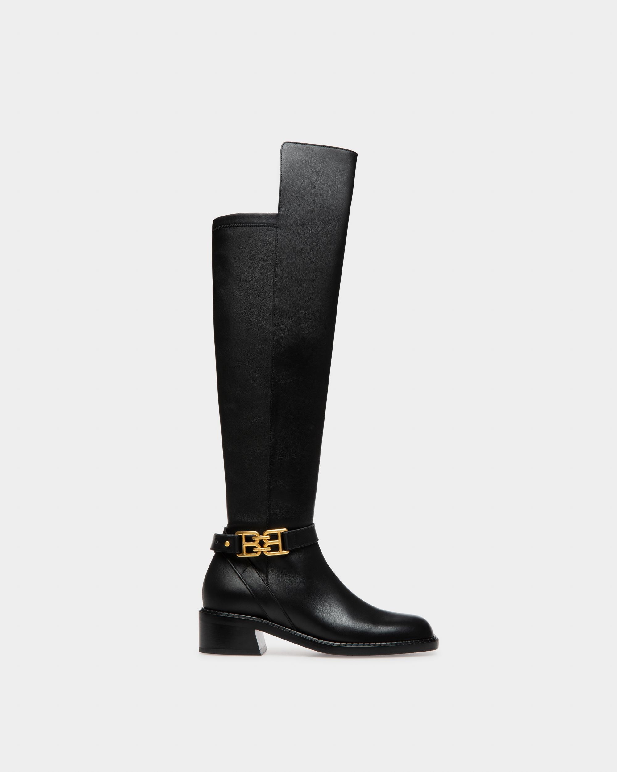 Eloire Bottes Longues En Cuir Noir - Femme - Bally - 01