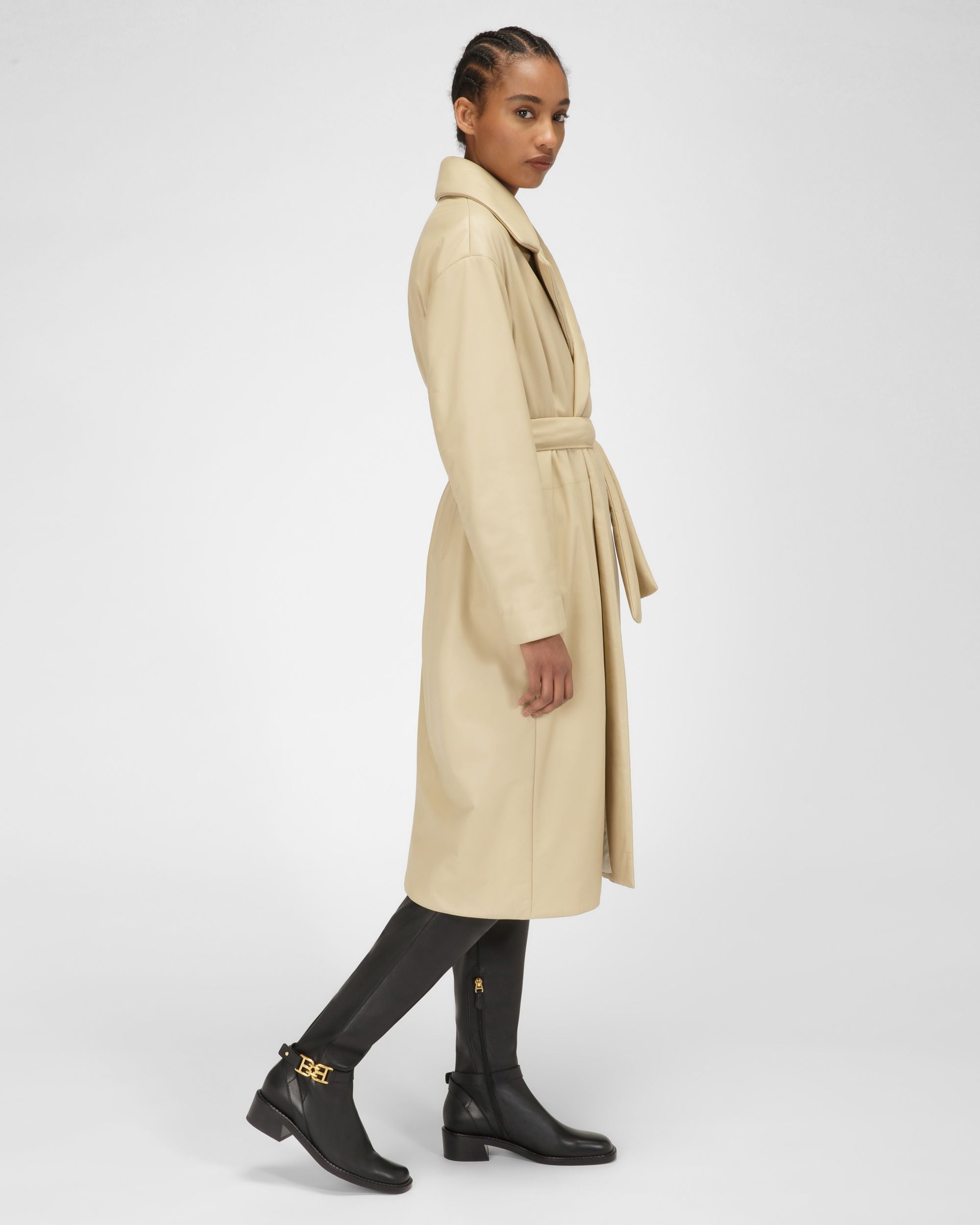 Eloire Bottes Longues En Cuir Noir - Femme - Bally - 03