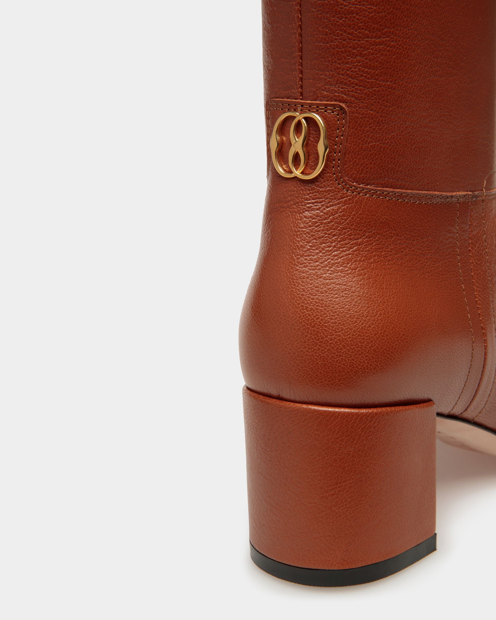 Bottines Daily Emblem En Cuir Marron - Femme - Bally - 04