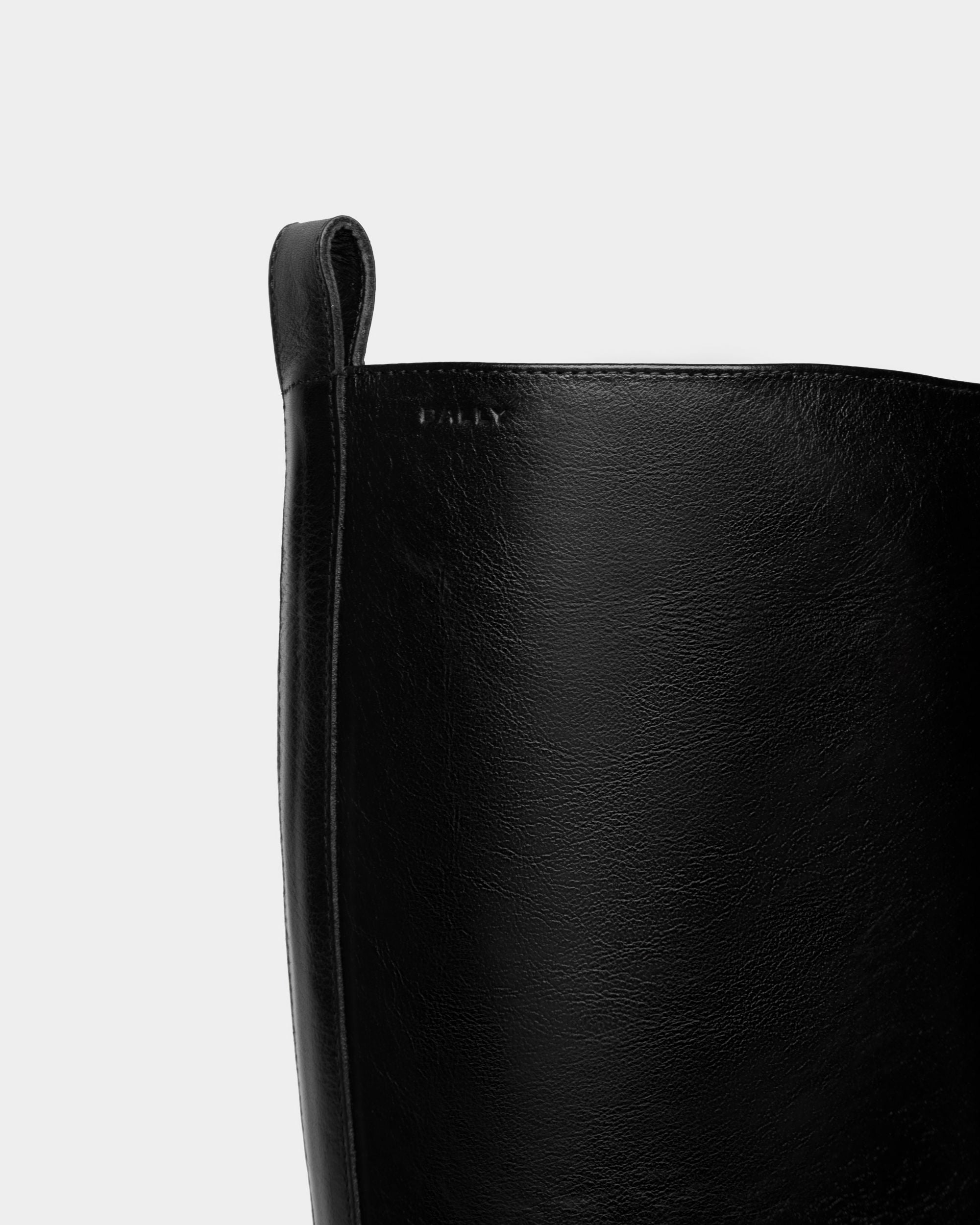 Botte Peggy En Cuir Noir - Femme - Bally - 05