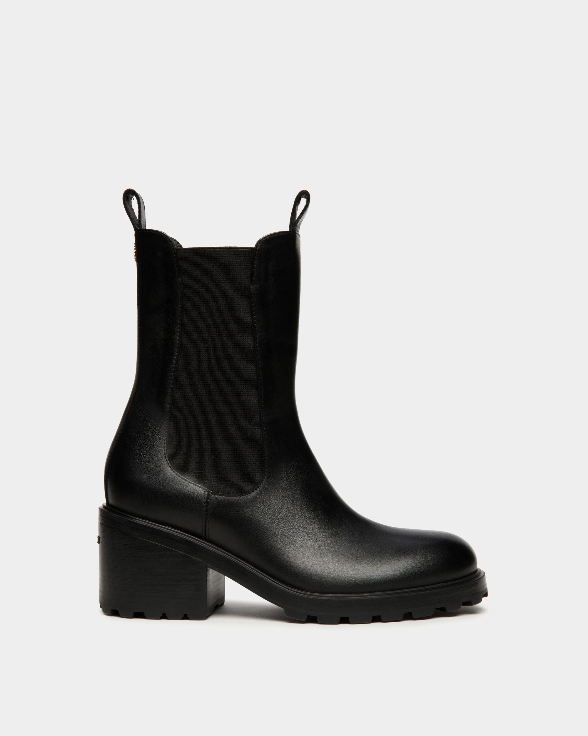 Bottine Gusto En Cuir Noir - Femme - Bally - 01
