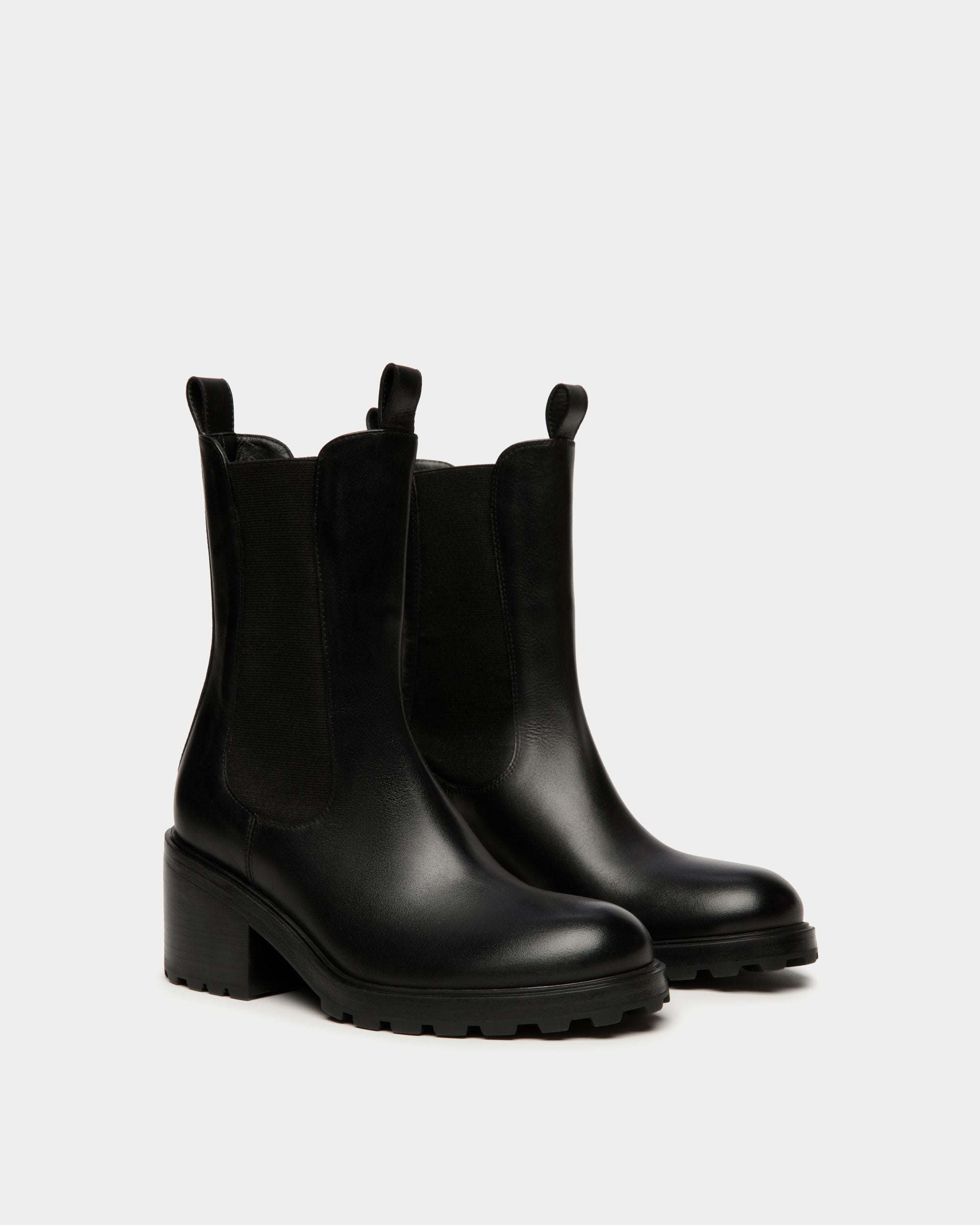 Bottine Gusto En Cuir Noir - Femme - Bally - 02