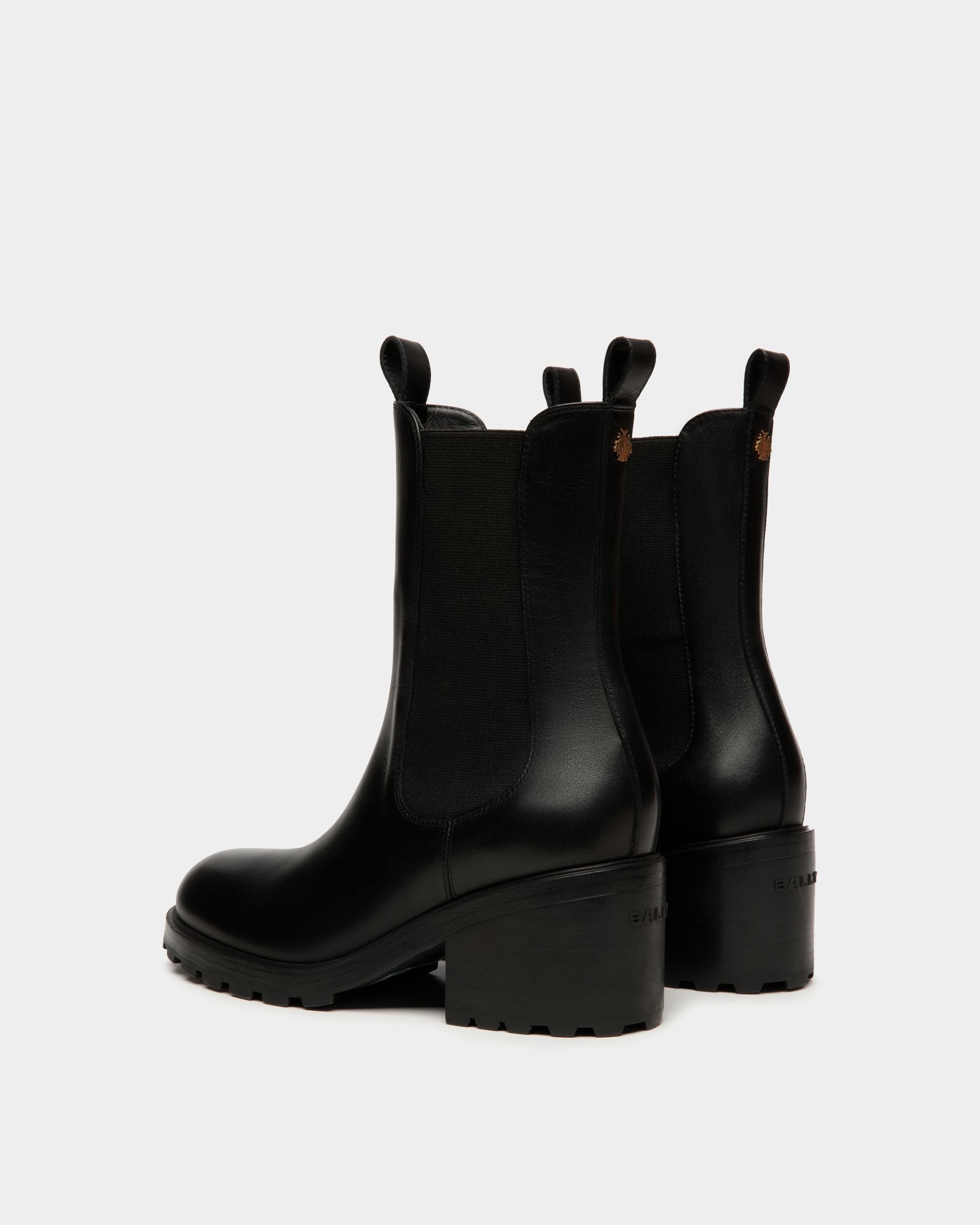 Bottine Gusto En Cuir Noir - Femme - Bally - 03