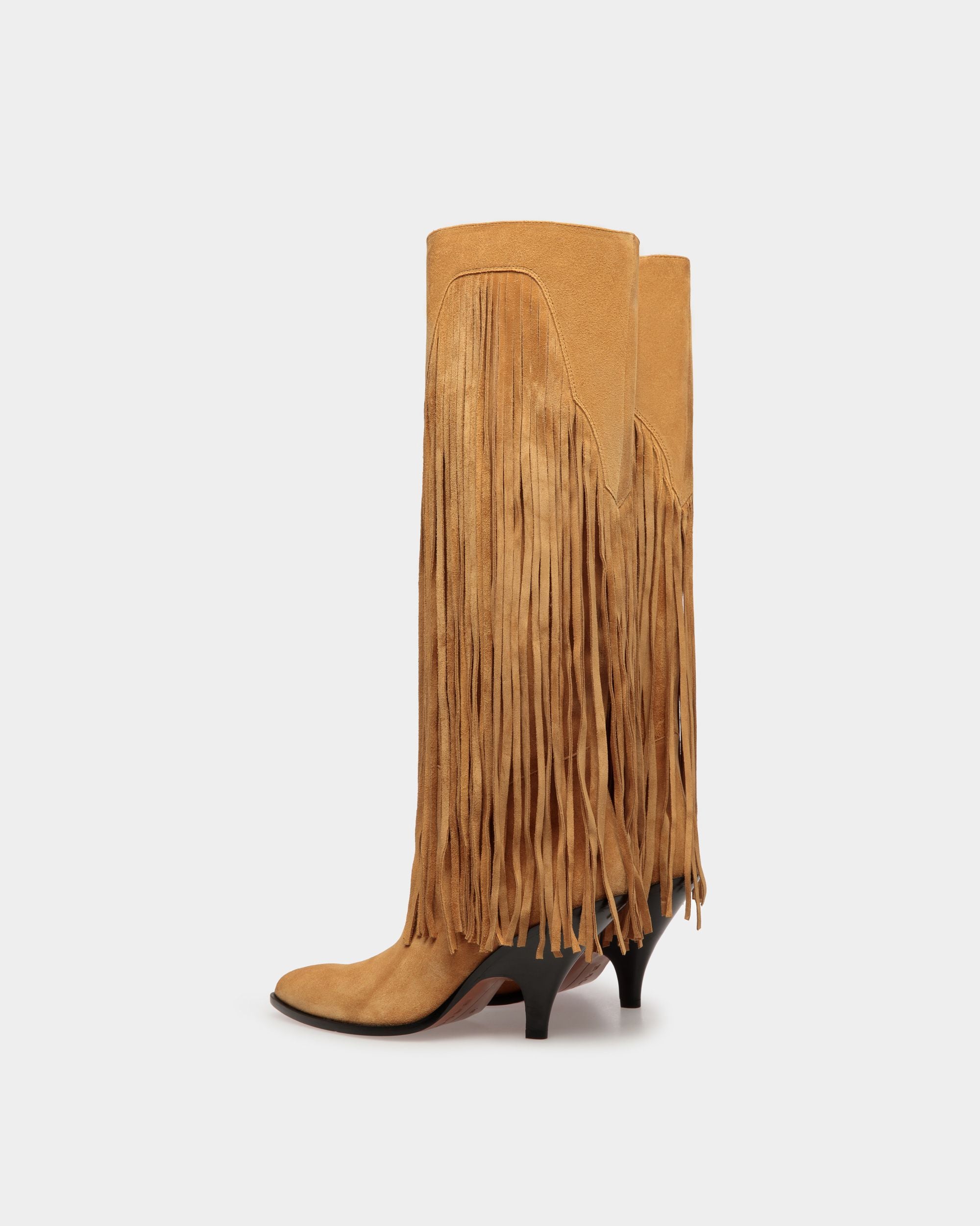 Bottes Montantes Laredo En Cuir Couleur Sable - Femme - Bally - 04
