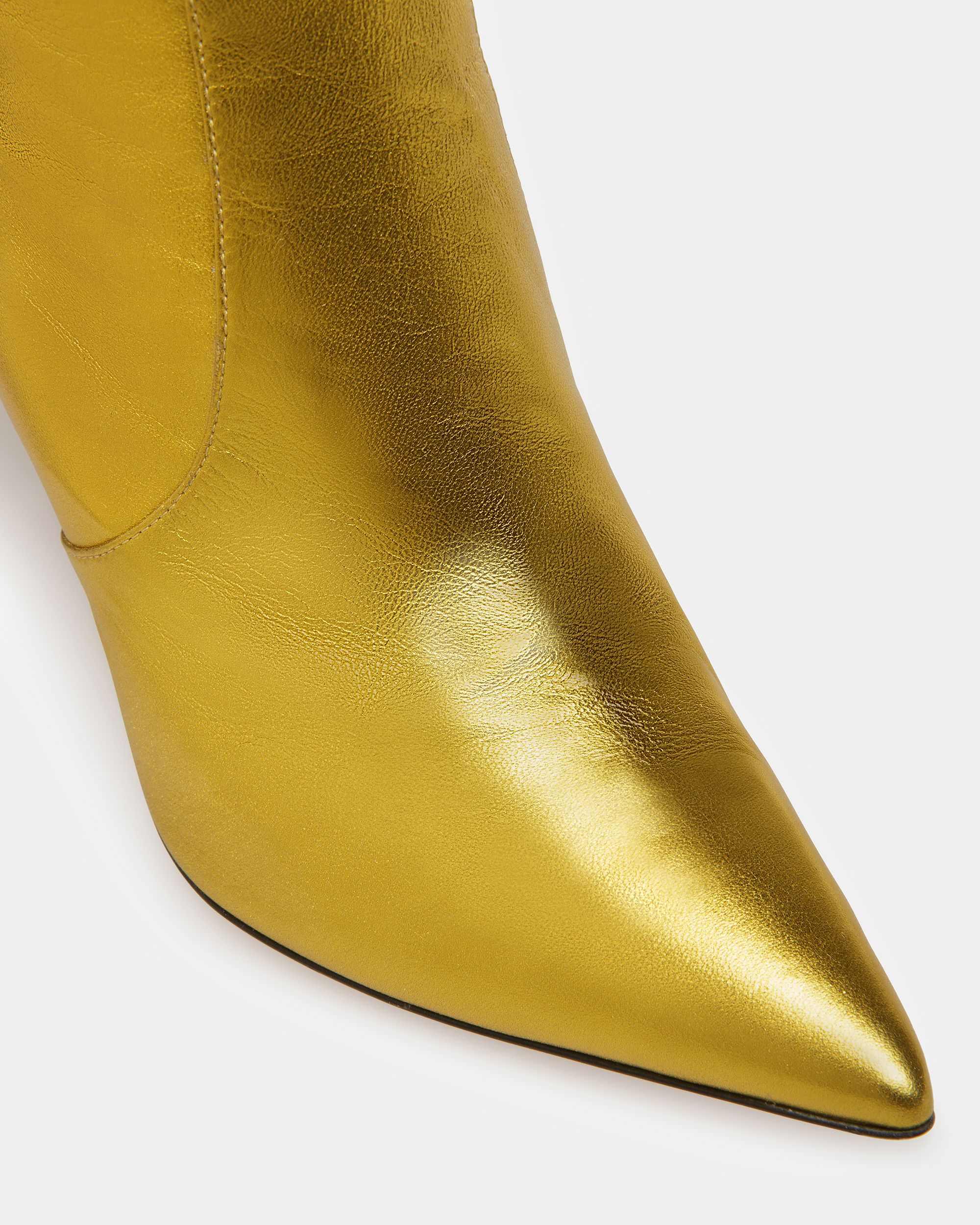 Botte Block En Cuir Métallisé - Femme - Bally - 05