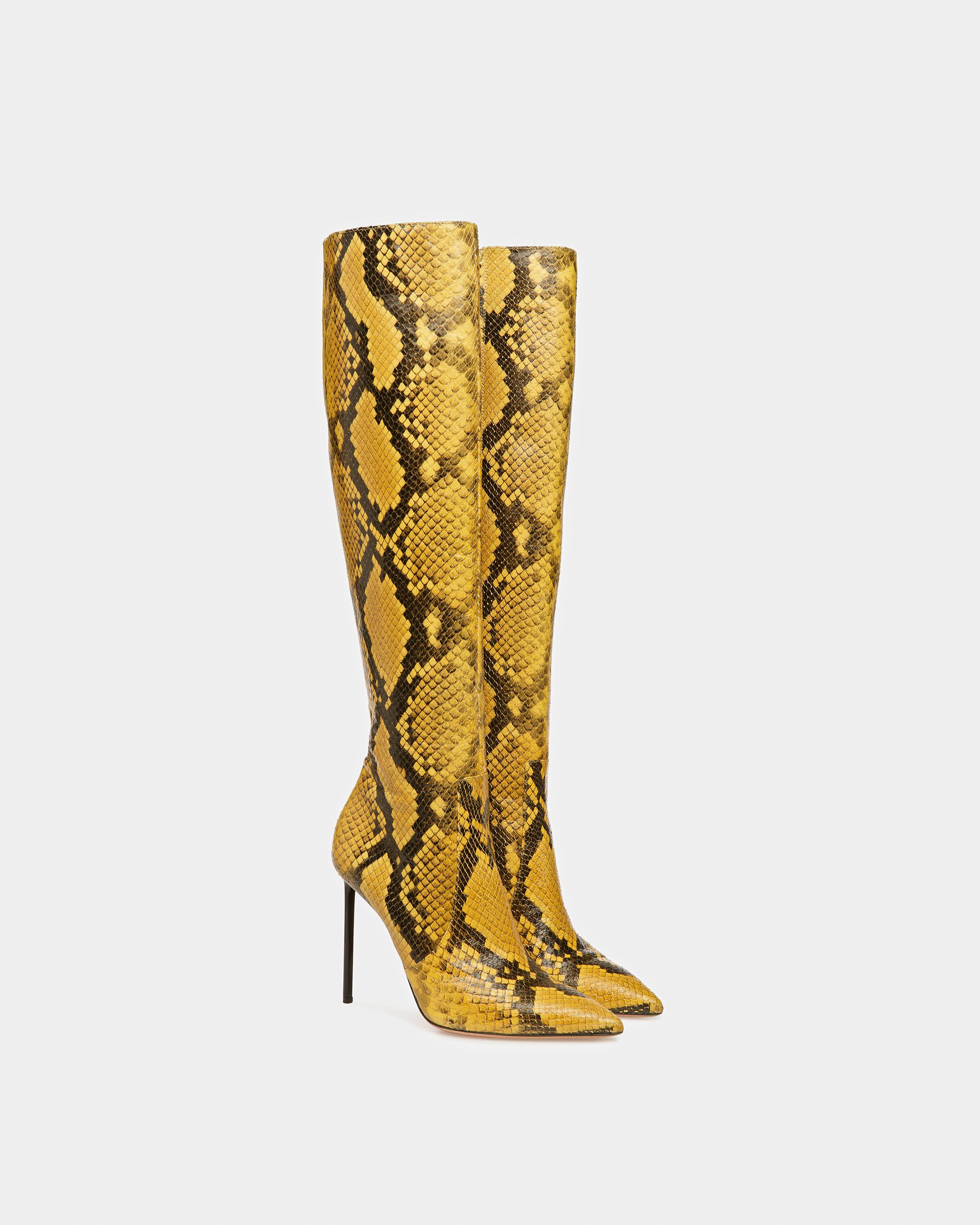 Botte Block Finition Imprimé Python - Femme - Bally - 03