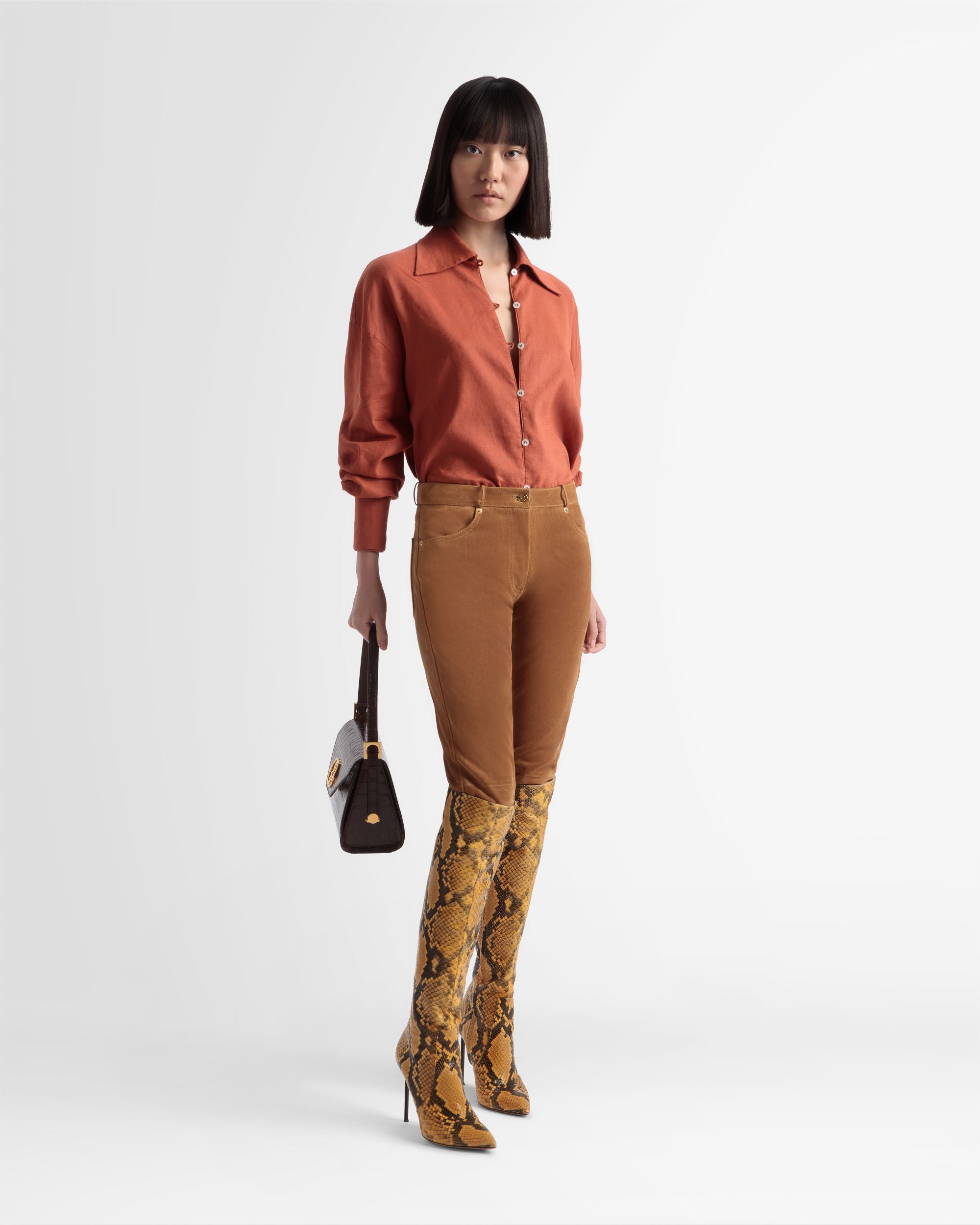 Botte Block Finition Imprimé Python - Femme - Bally - 06