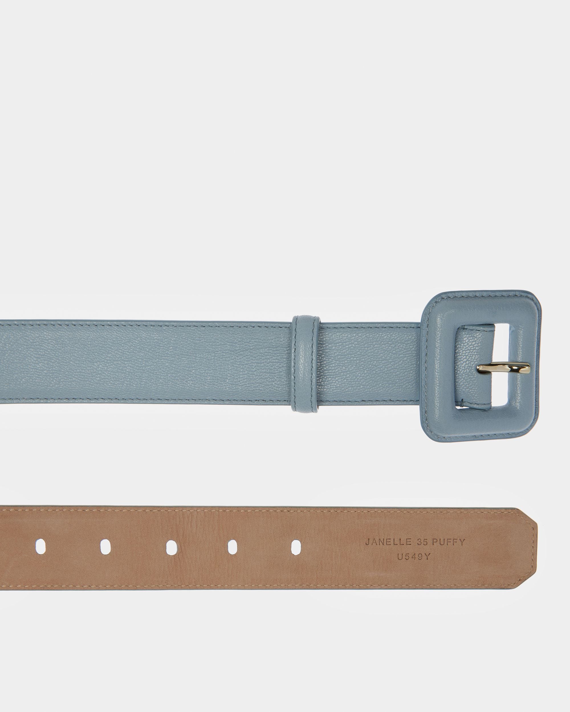 Janelle Ceinture En Cuir Bleu Clair - Femme - Bally - 02