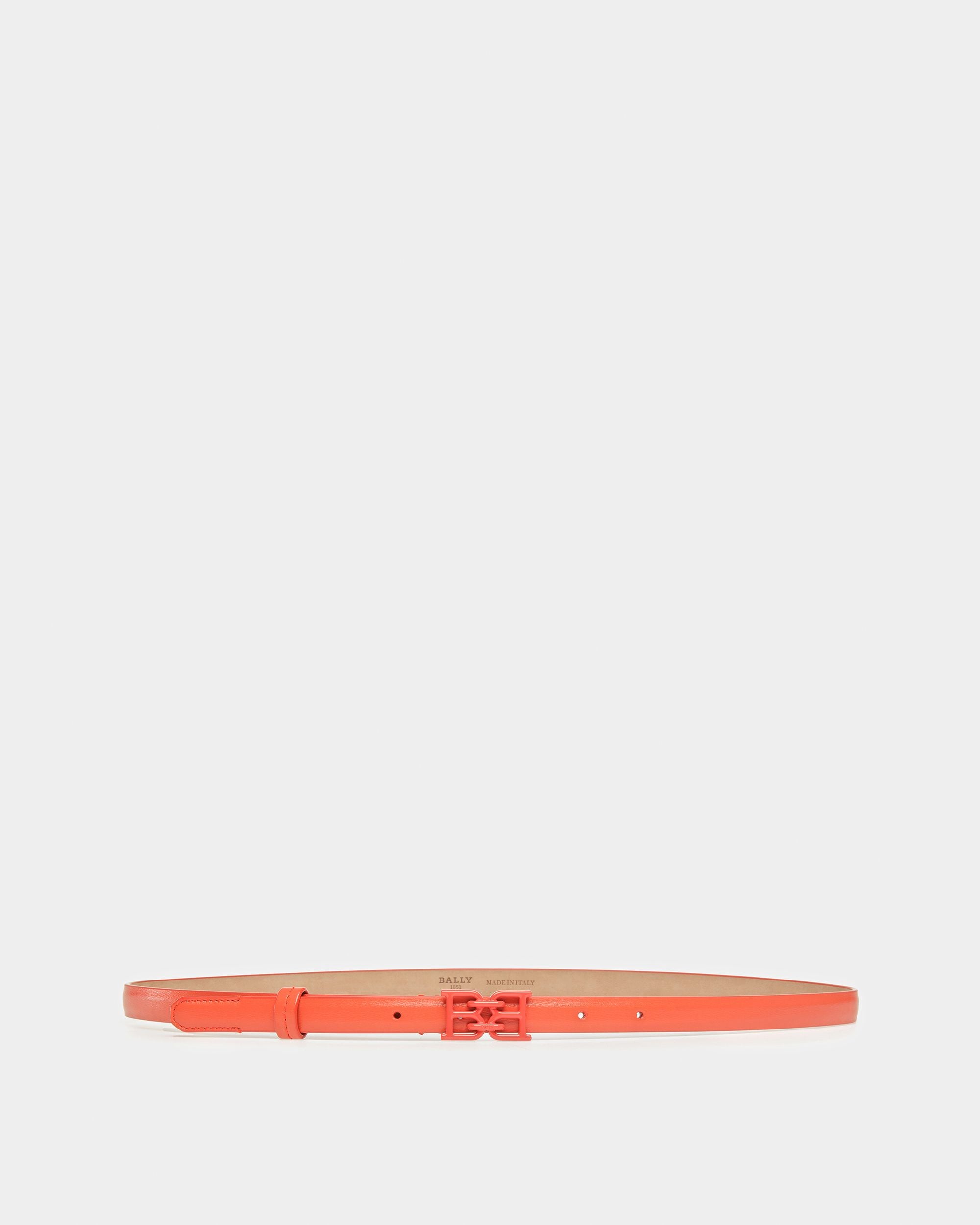 B Chain Ceinture En Cuir Orange - Femme - Bally - 01