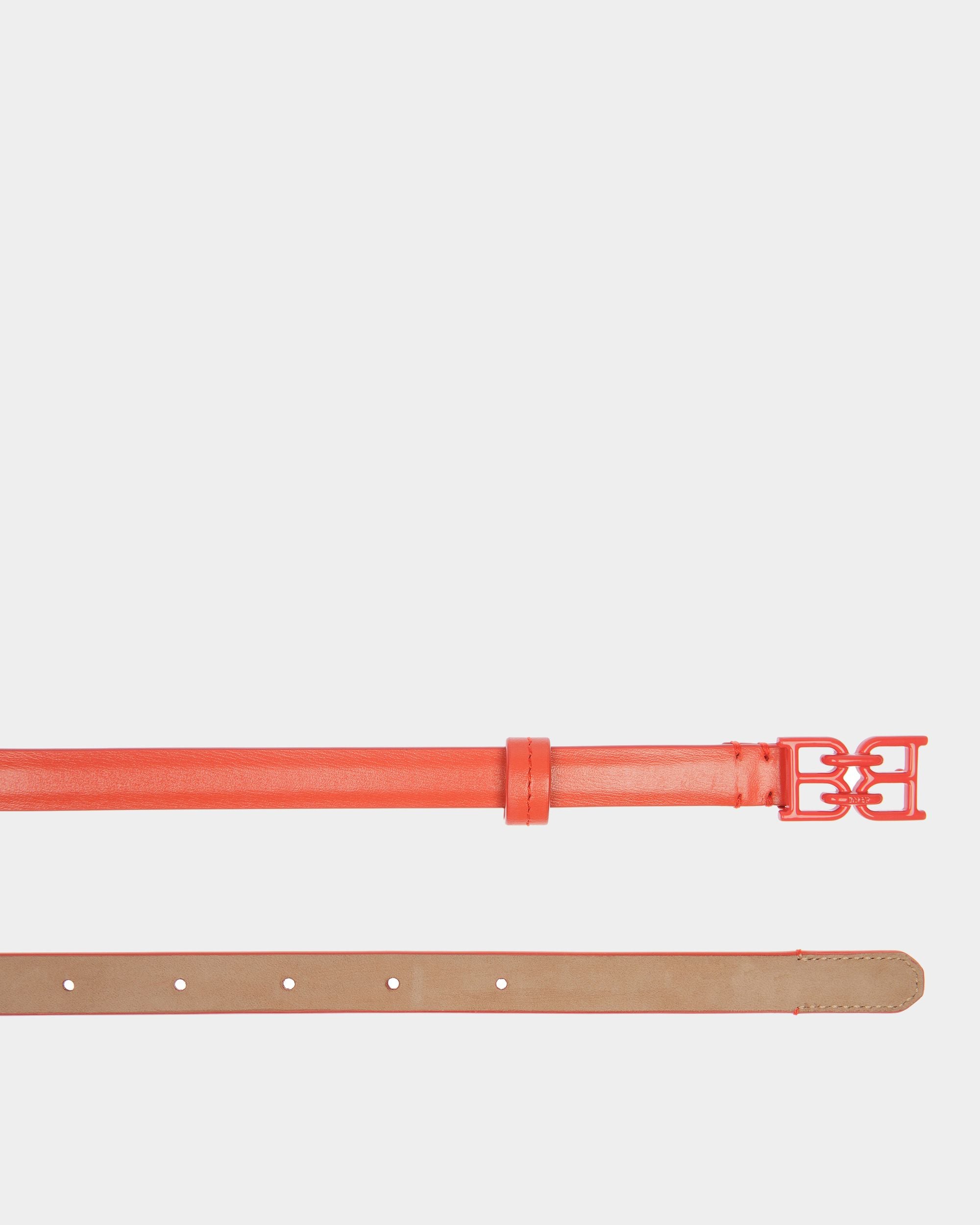 B Chain Ceinture En Cuir Orange - Femme - Bally - 02