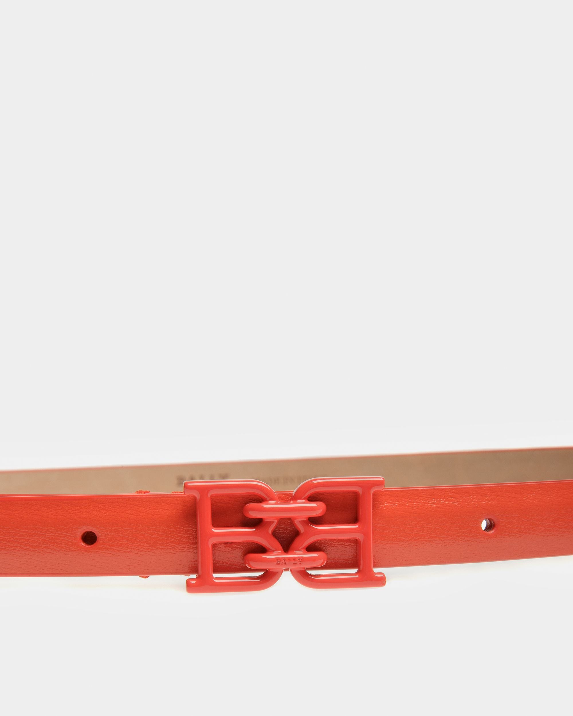 B Chain Ceinture En Cuir Orange - Femme - Bally - 03
