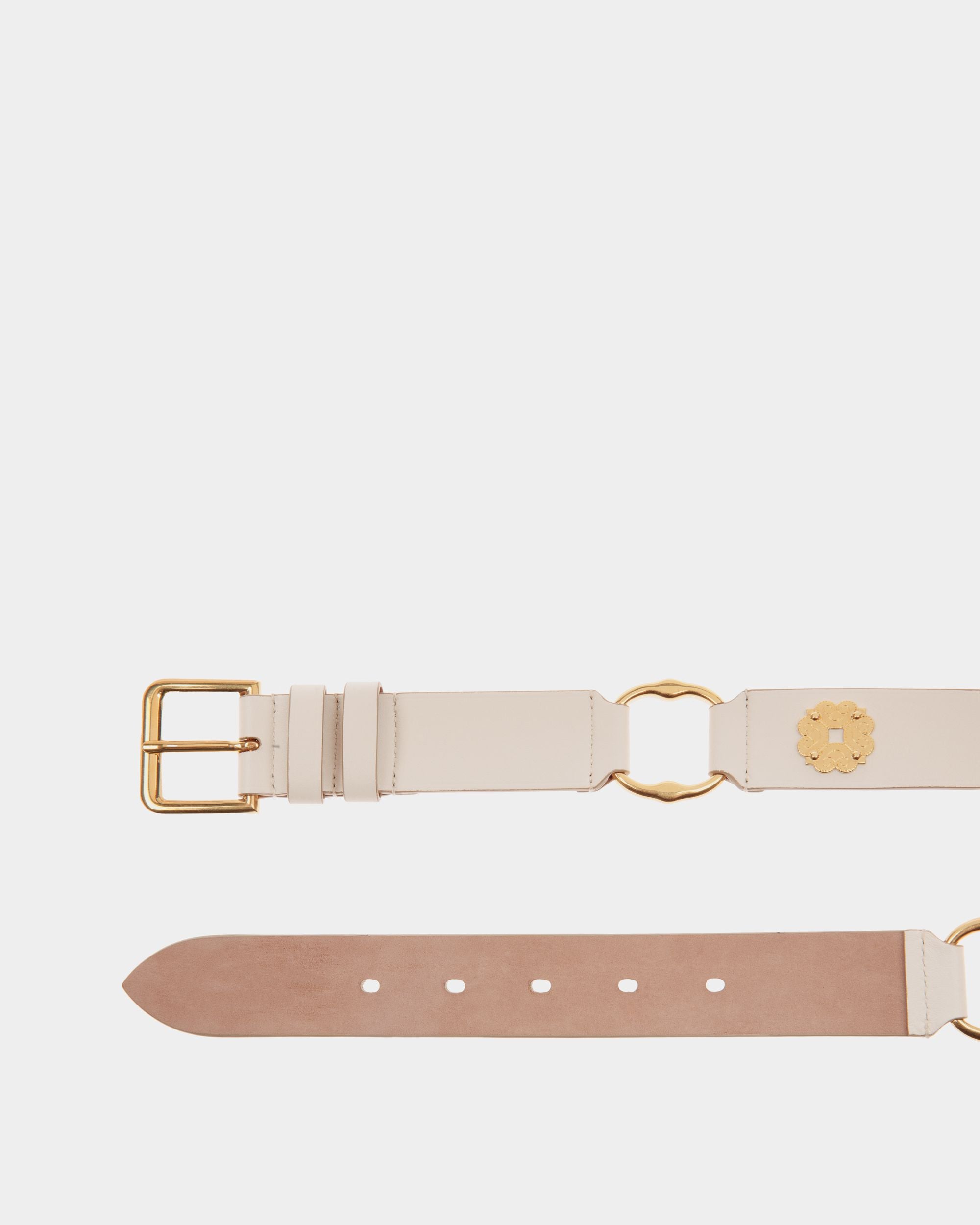 Ceinture Arkle 105 cm En Cuir Blanc - Femme - Bally - 02