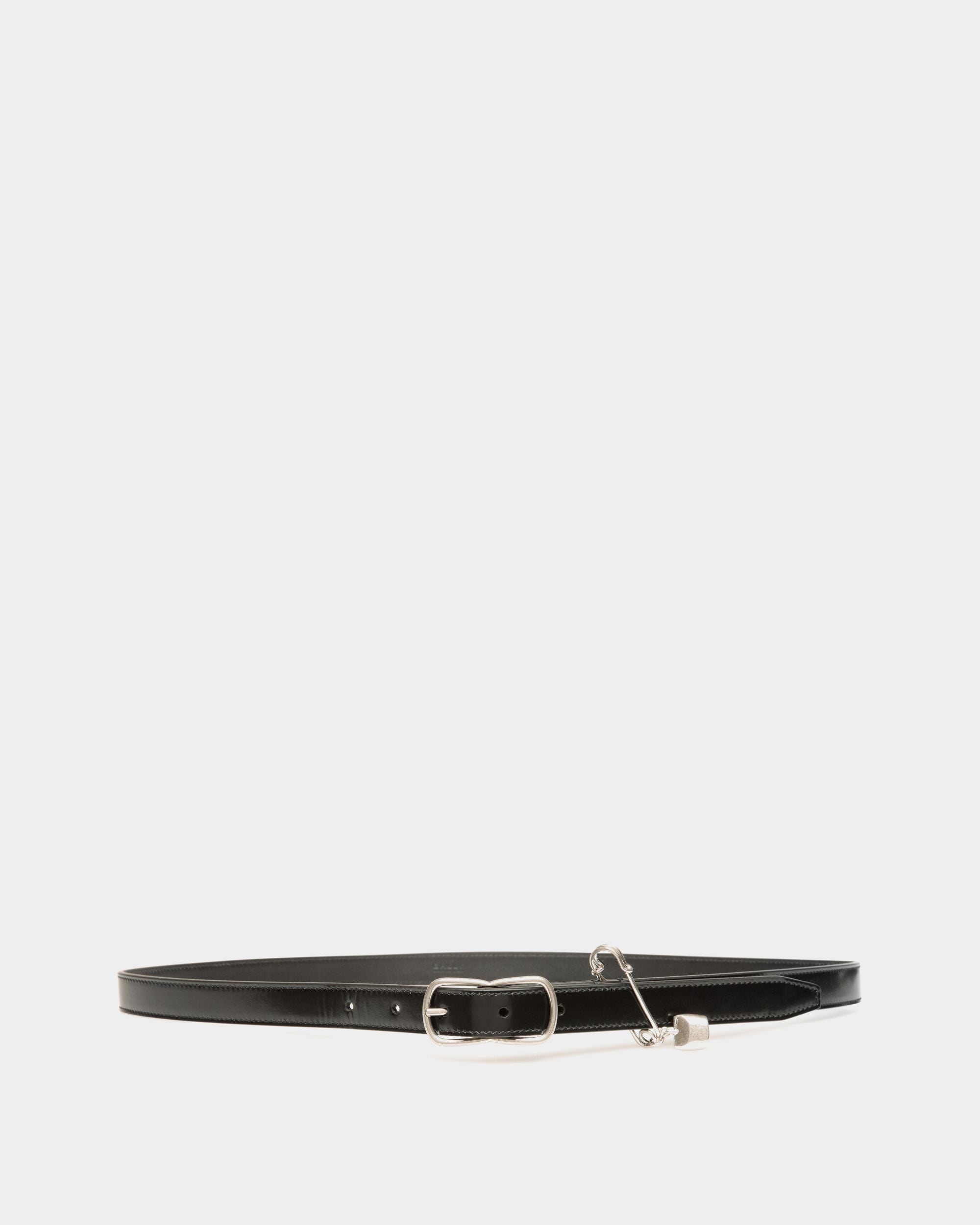 Ceinture Loto 20 mm En Cuir Brossé Noir - Femme - Bally - 01