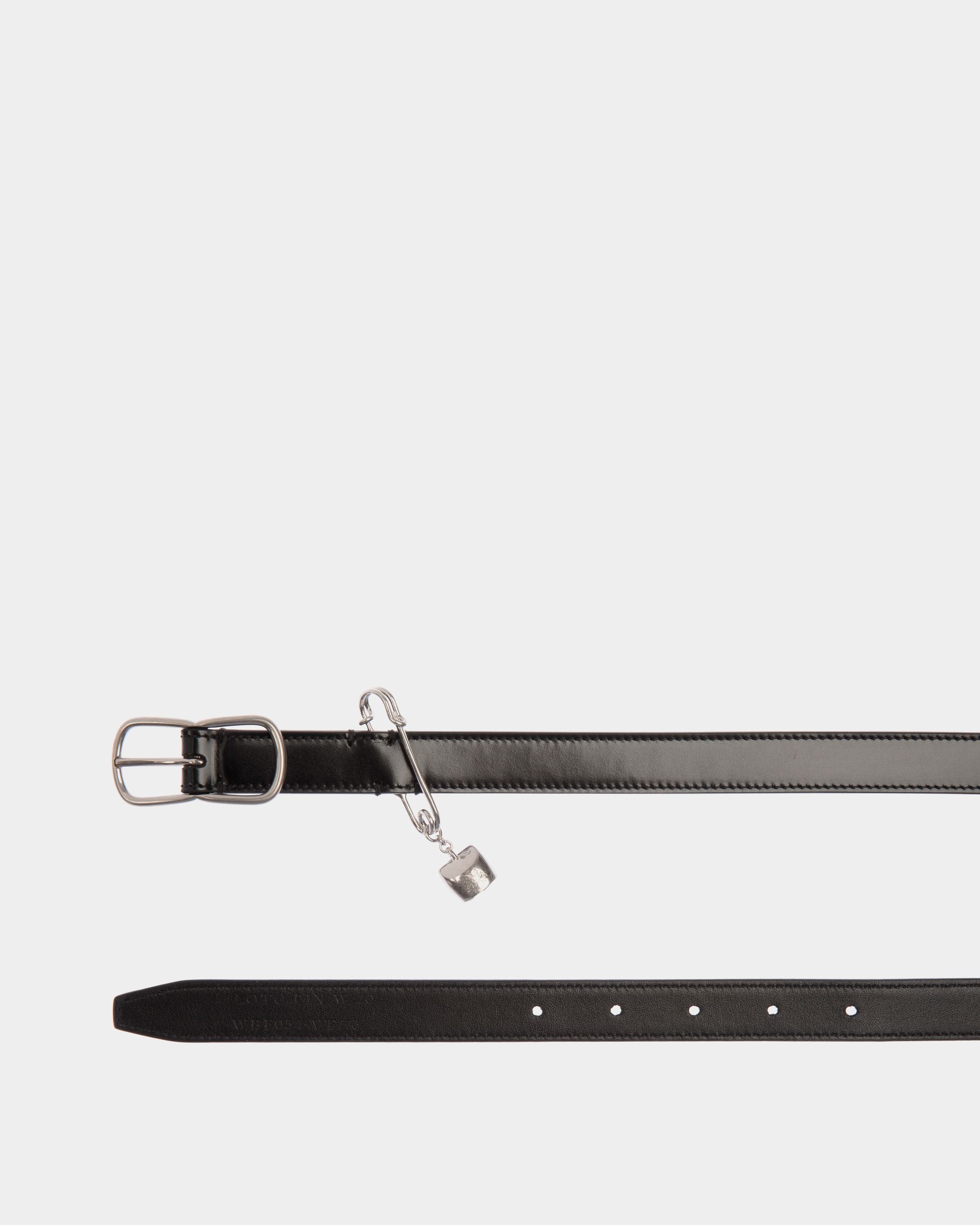 Ceinture Loto 20 mm En Cuir Brossé Noir - Femme - Bally - 02
