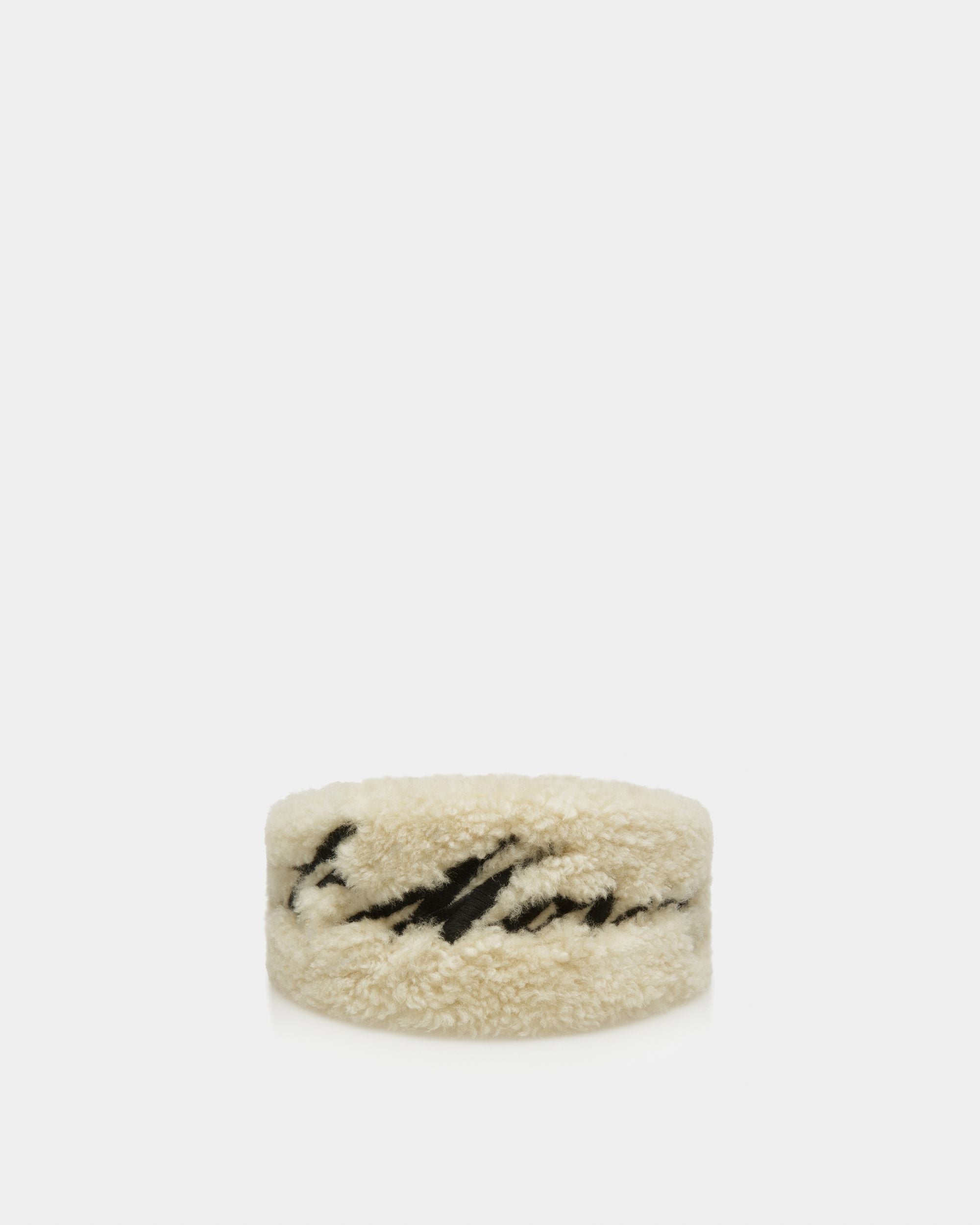 Bandeau En Mouton Retourné Ivoire - Femme - Bally - 01
