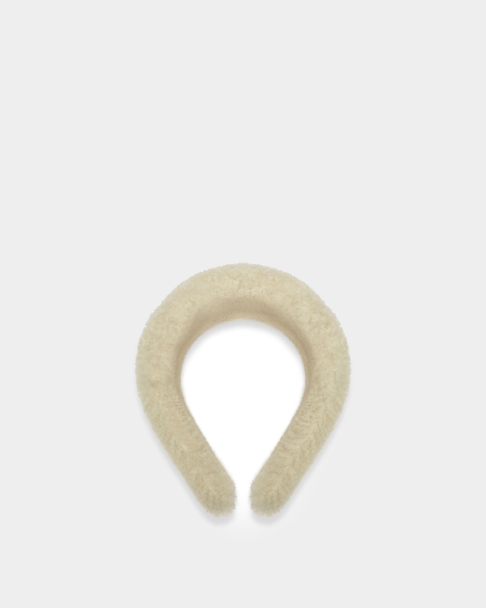 Bandeau En Mouton Retourné Ivoire - Femme - Bally - 03