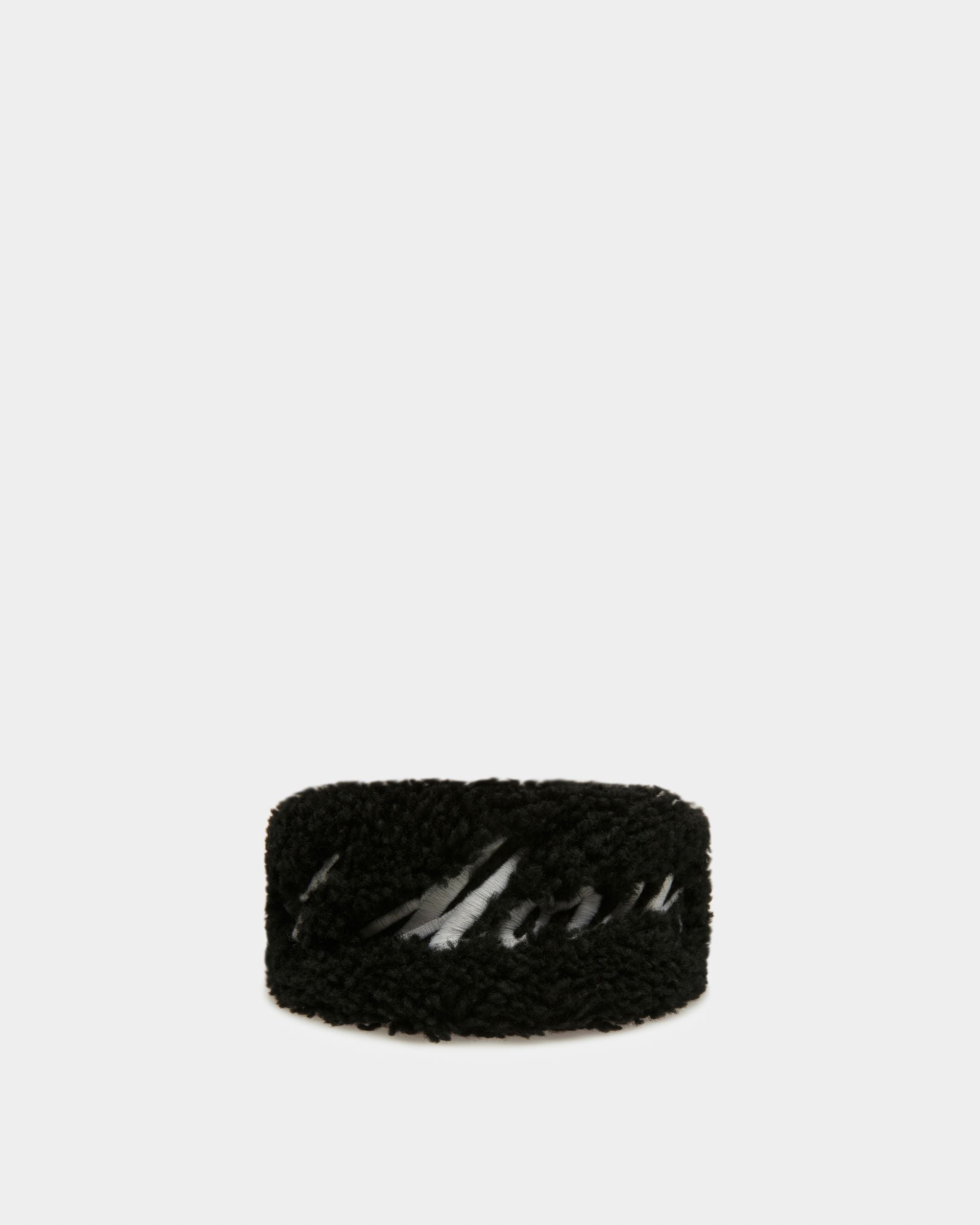 Bandeau En Mouton Retourné Noir - Femme - Bally - 01