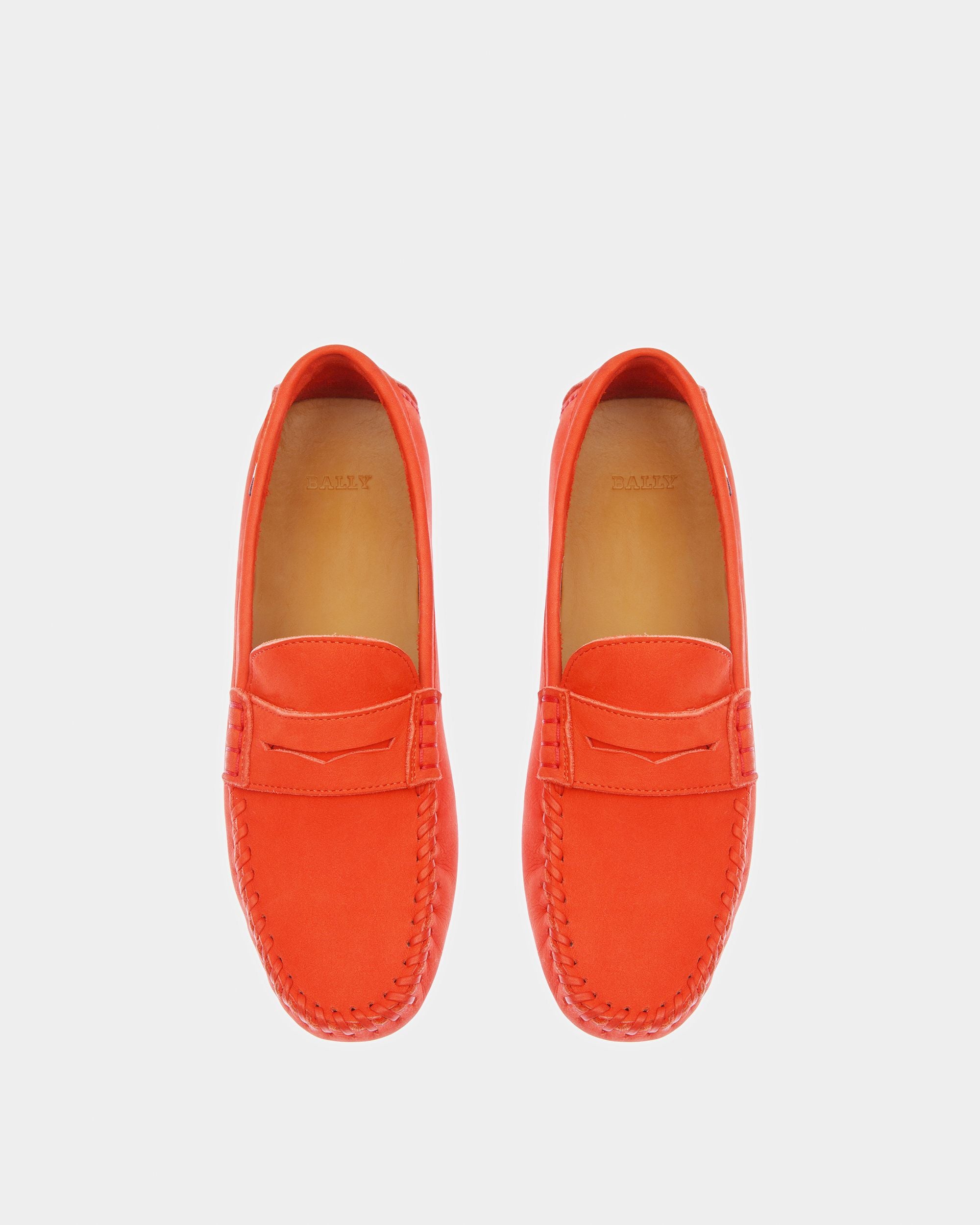 Lamby Chaussures De Conduite En Cuir Orange - Femme - Bally - 02