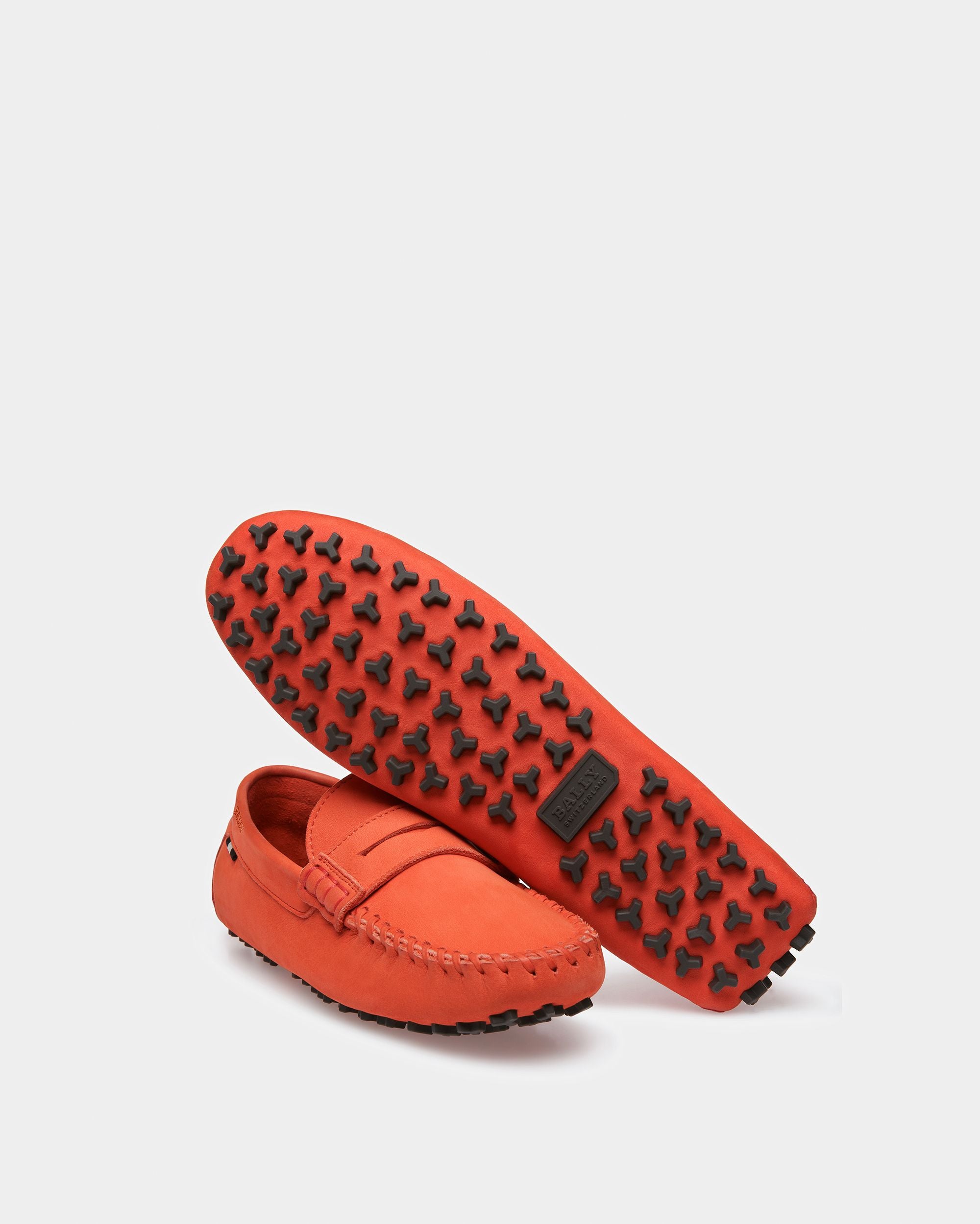 Lamby Chaussures De Conduite En Cuir Orange - Femme - Bally - 05
