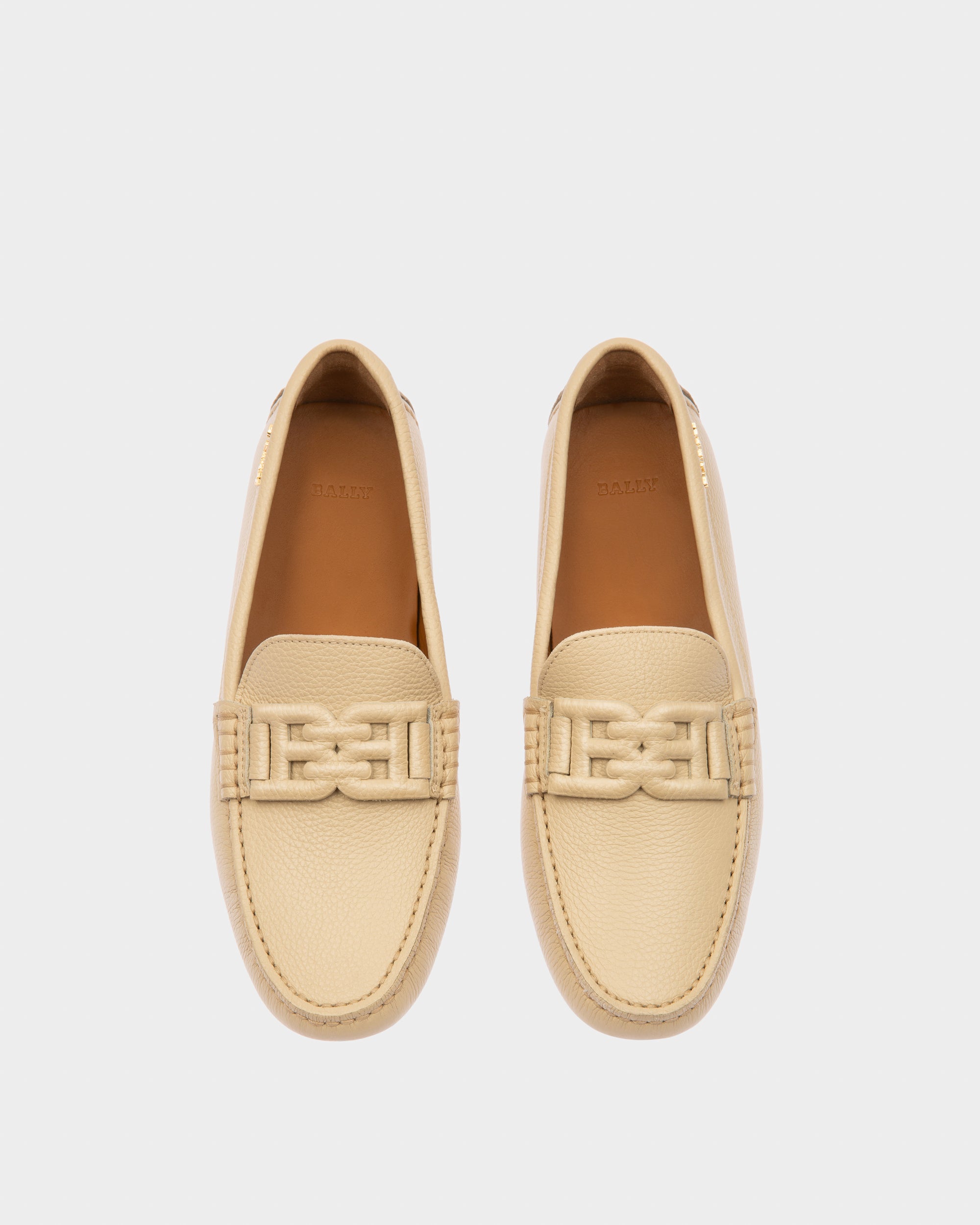 Leyla Drivers En Cuir Beige - Femme - Bally - 02