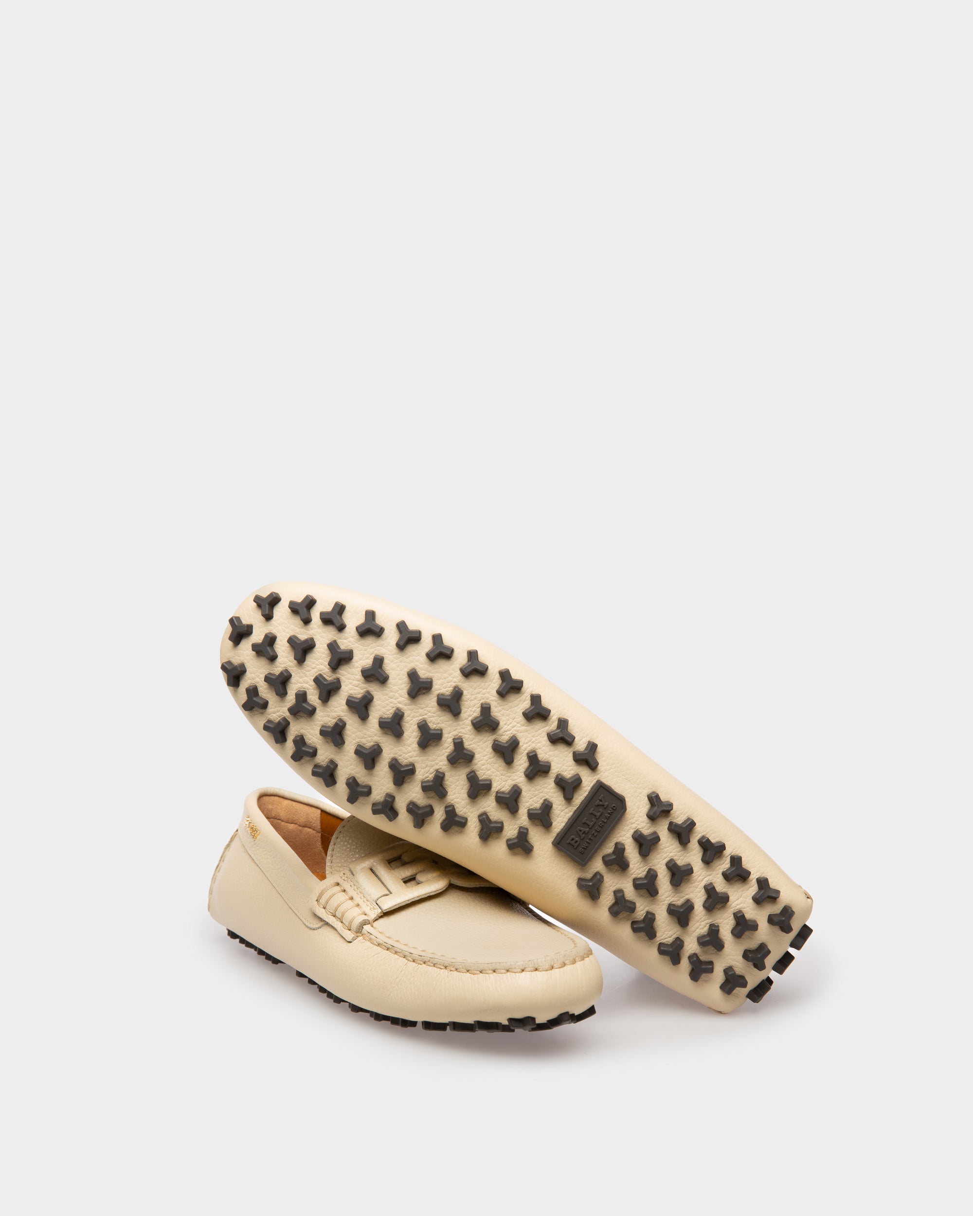 Leyla Drivers En Cuir Beige - Femme - Bally - 05