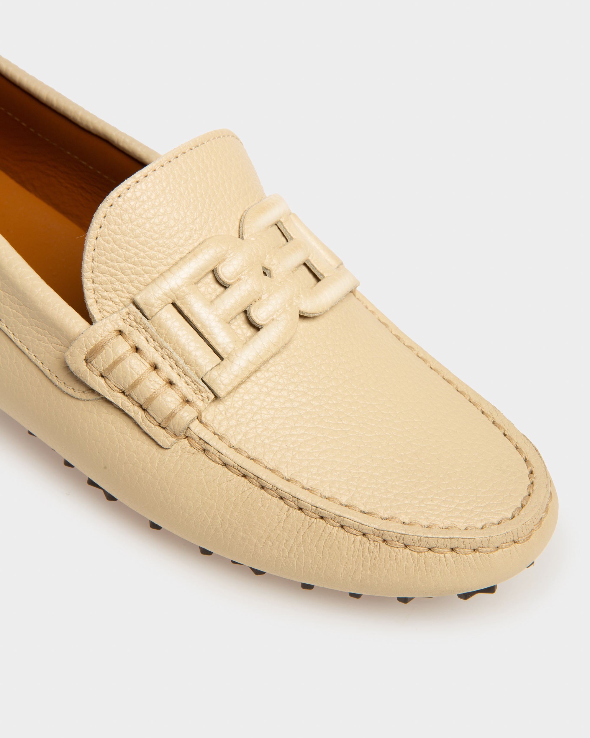 Leyla Drivers En Cuir Beige - Femme - Bally - 06