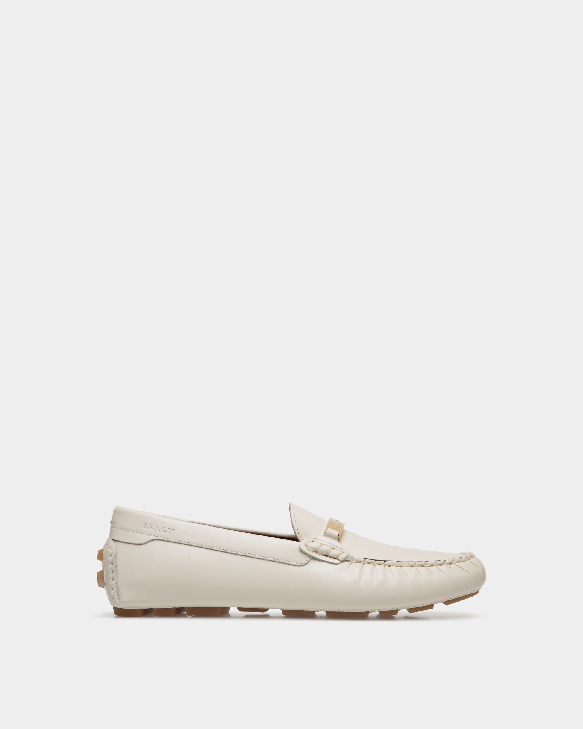 Kerbs Driver In White Leather - Femme - Bally - 01