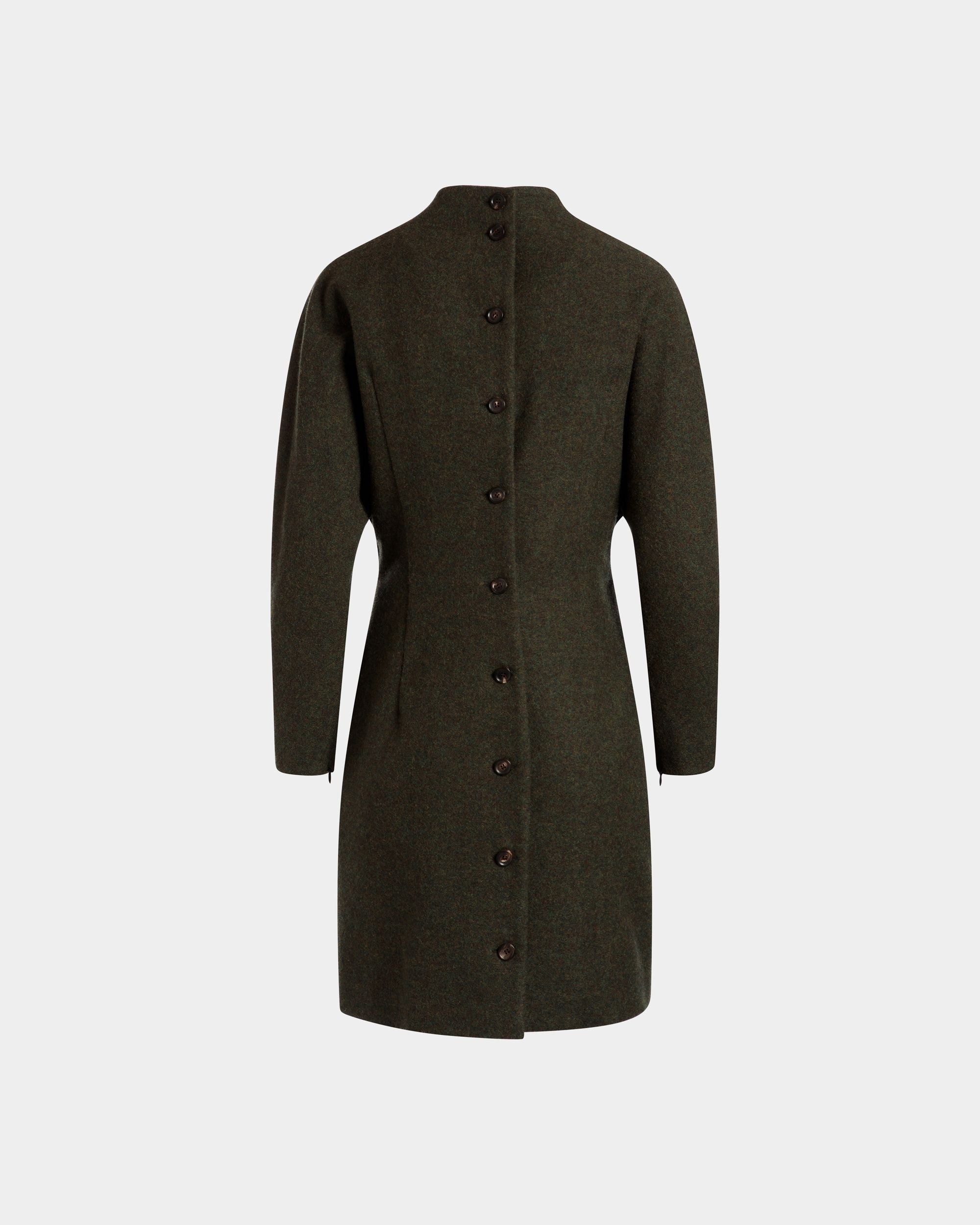 Robe Asymétrique En Laine Dark Green - Femme - Bally - 07